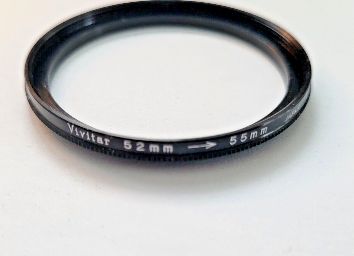 Vivitar 52-55 Step Up Ring with Case  Made in  Japan