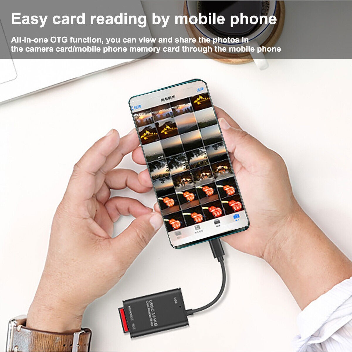 USB C to SD Card Reader Writer OTG Adapter USB 3.0 Micro SD Memory Card Adapter