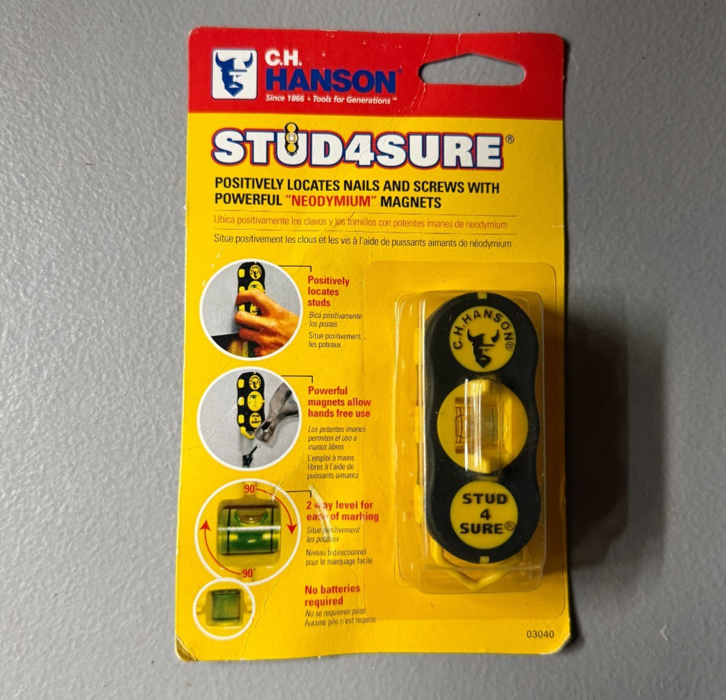 CH Hanson 03040 Magnetic Stud Finder  NEW