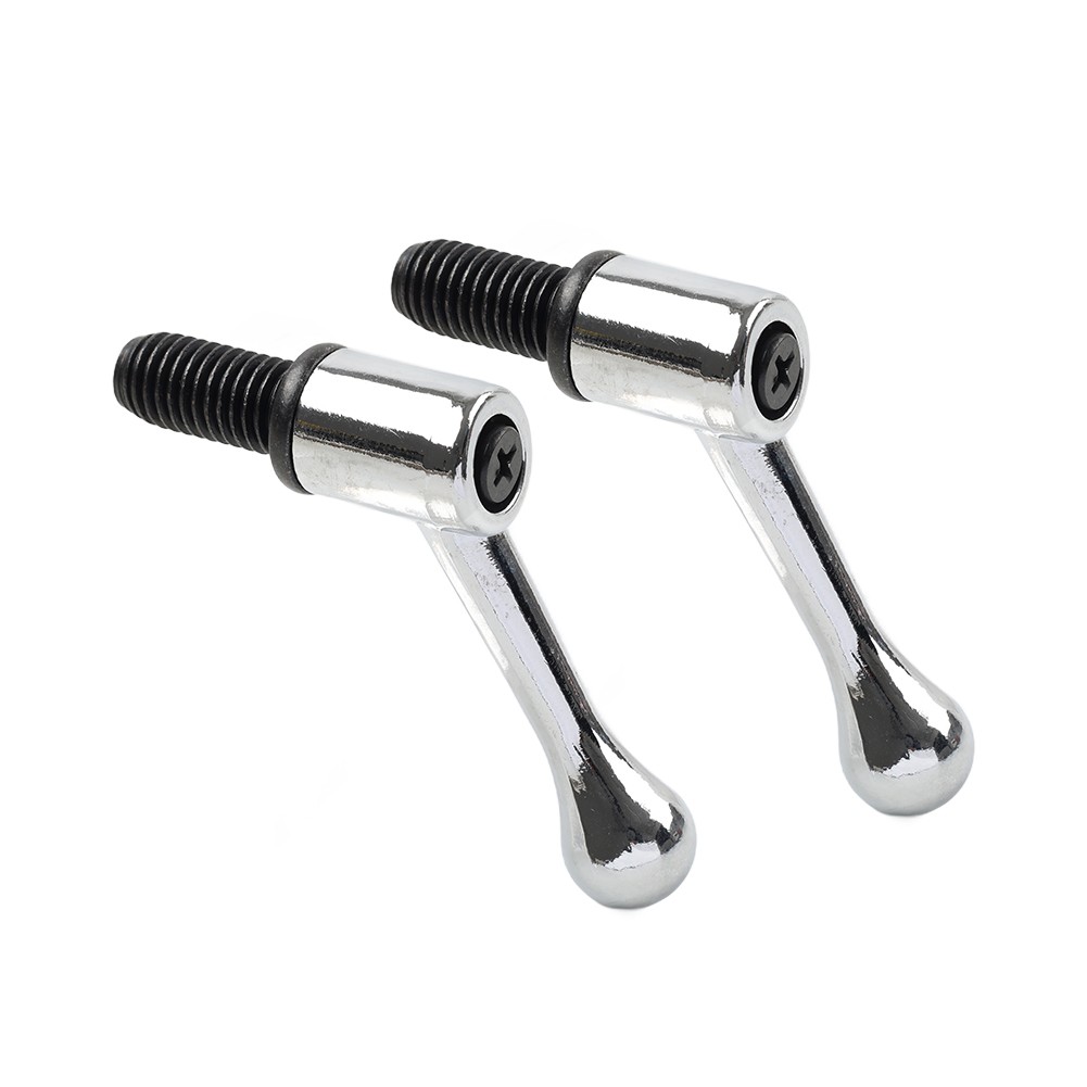 2pcs Table Lock Handle M12 Thread Set Fit for Bridgeport Milling Machine Silver