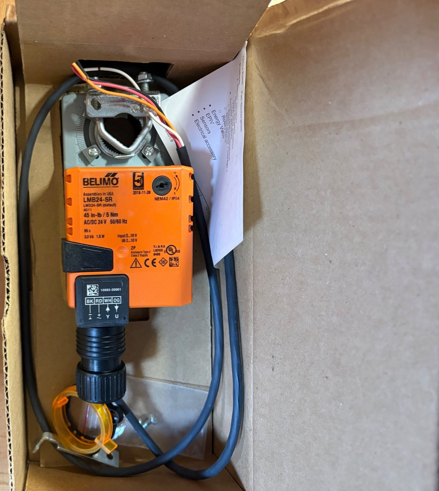 New Open Box Belimo LMB24-SR 24V Damper Actuator
