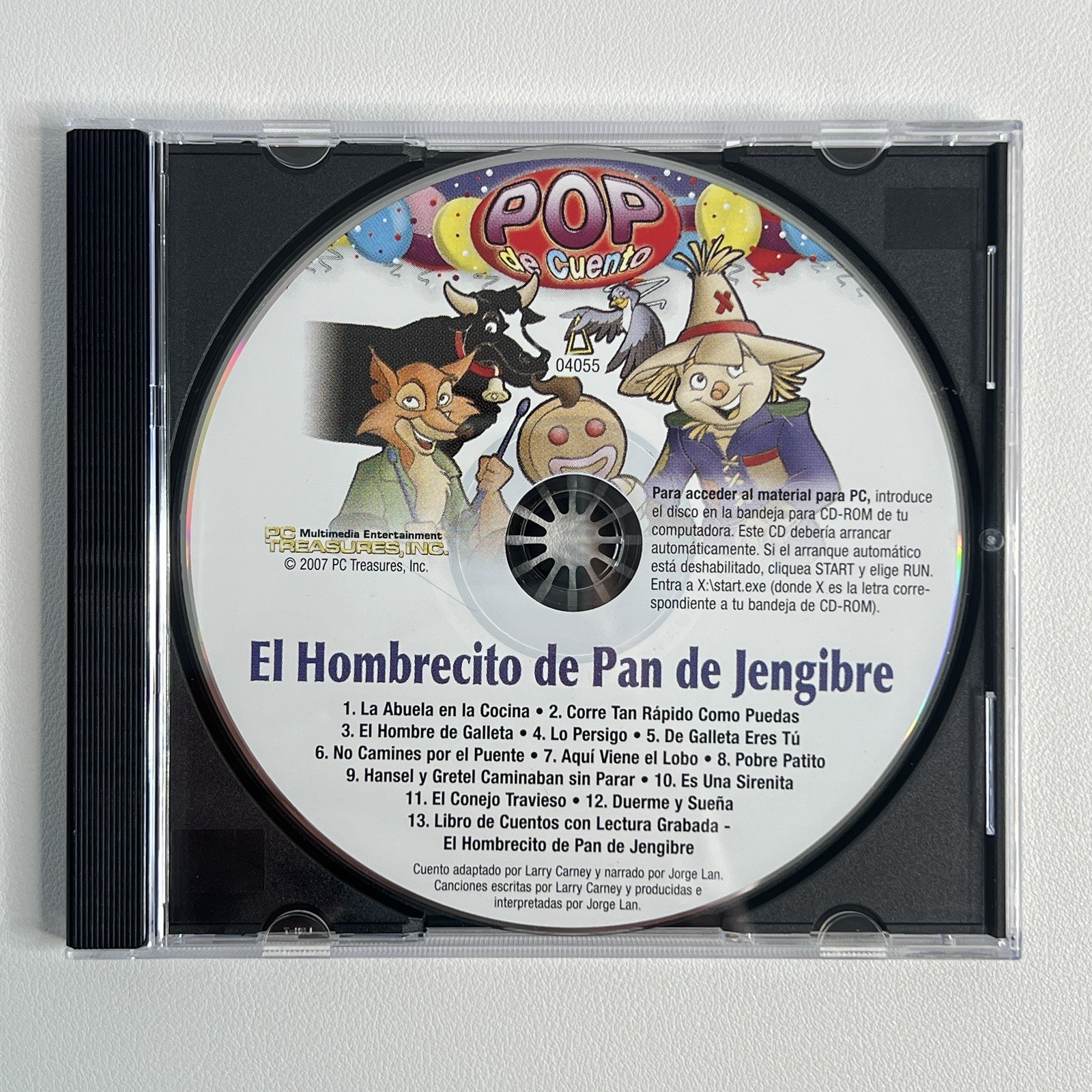 El Hombrecito de Pan de Jengibre CD-ROM PC Treasures Pop de Cuento 2007 Loose