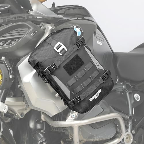 Motorcycle Crash Bar Frame Bag - Waterproof Saddle Side Expanding Bag with