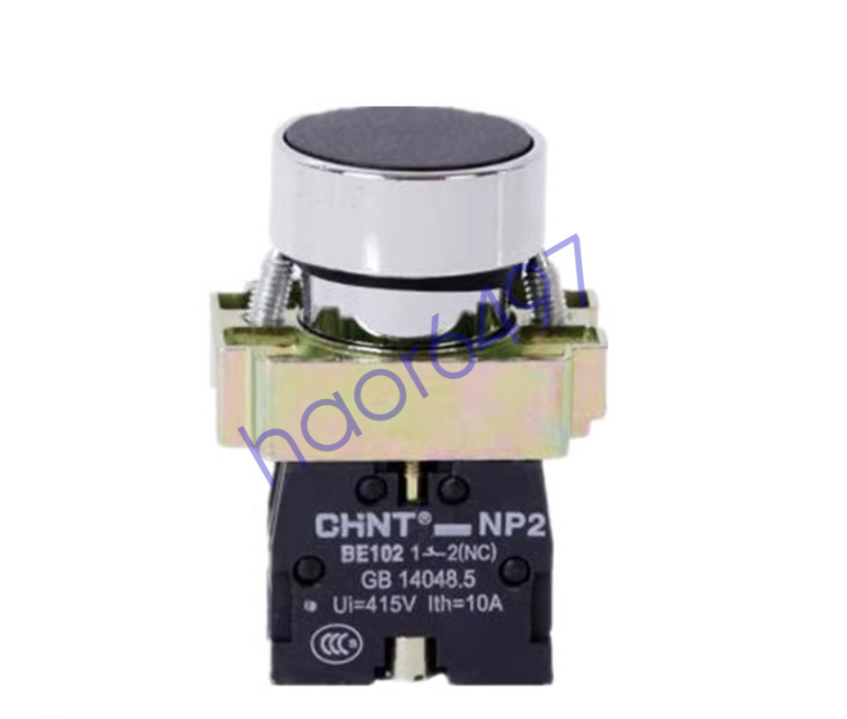 10PCS New Chint NP2-BA21 Pushbutton Switches Black NO Brand