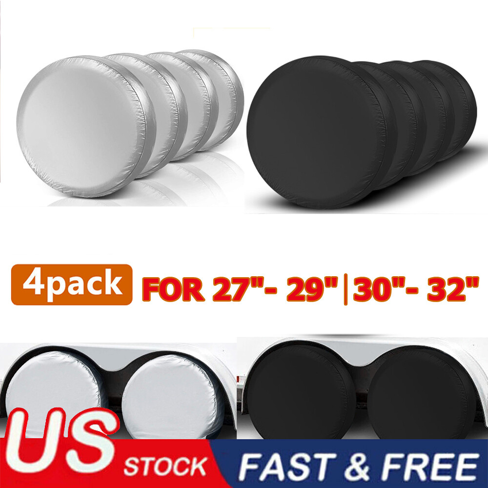 4PCS Wheel Tire Covers Set RV Trailer Camper Car Sun Protector 30-32" Waterproof
