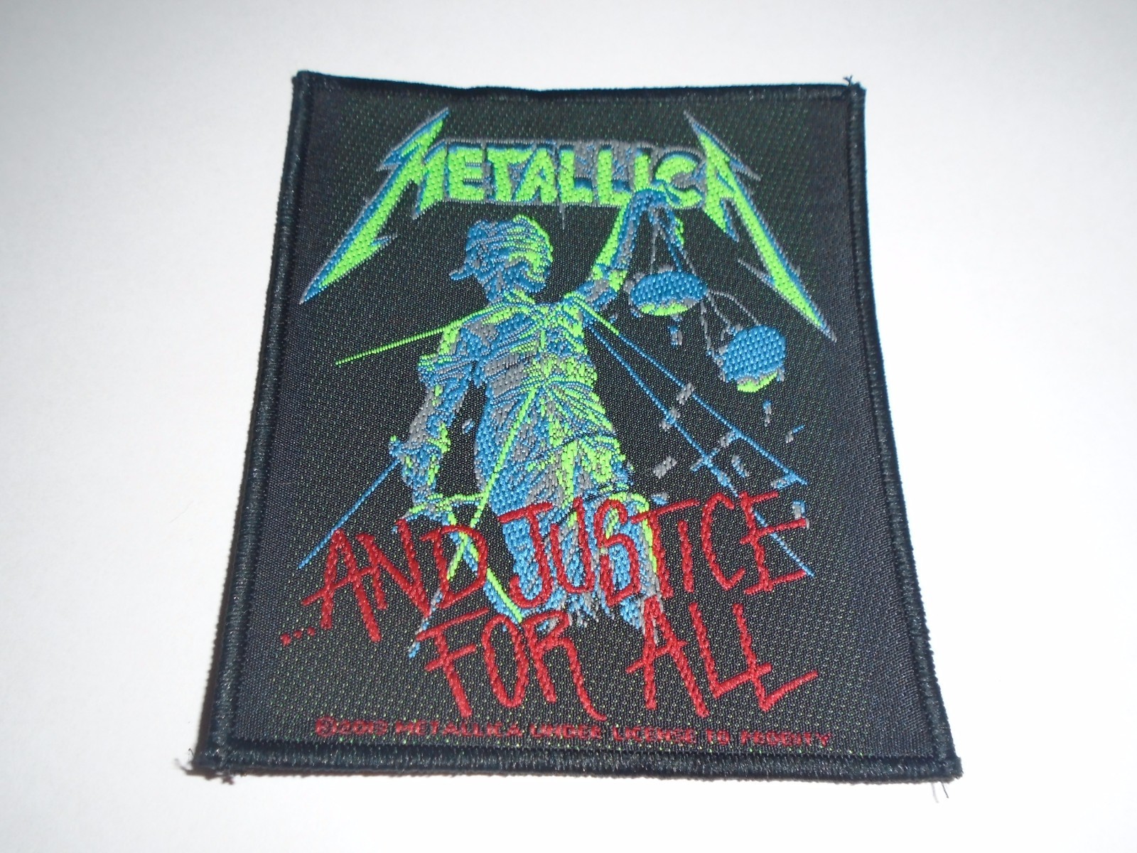 METALLICA AND JUSTICE FOR ALL WOVEN PATCH