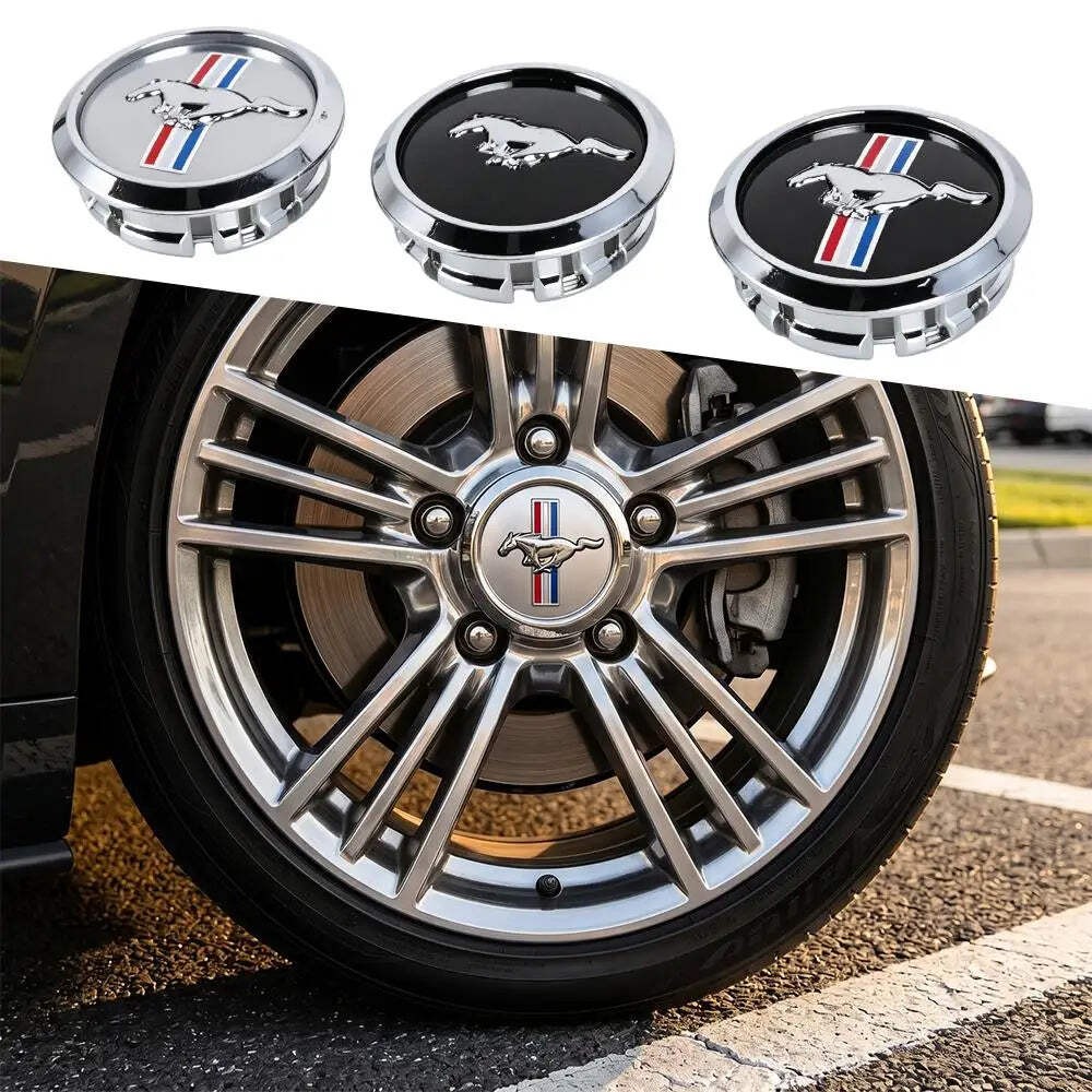 4Pcs 68mm For Ford Mustang Focus Fiesta Mondeo Kuga Ranger Shelby Car Styling Wh
