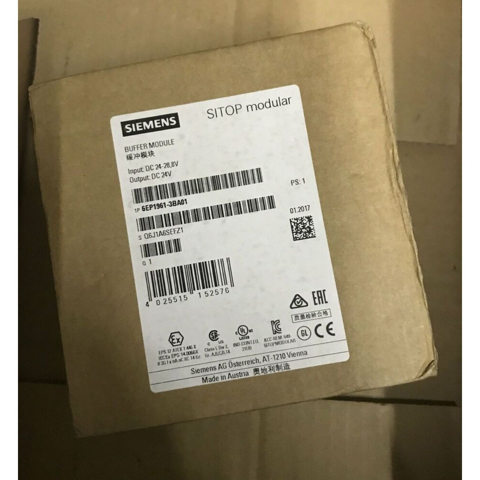 1PC New Siemens 6EP1961-3BA01 SITOP Modular Buffer Module Expedited Shipping