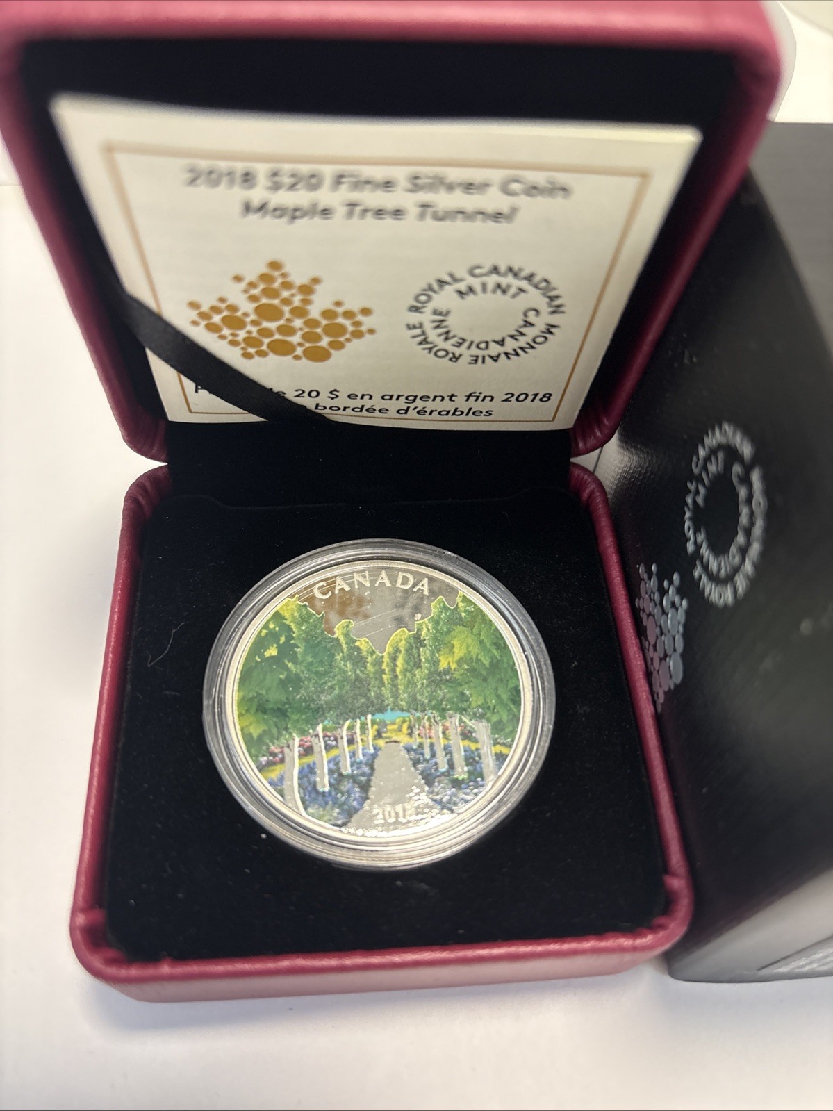 2018 $20 FINE SILVER COIN – MAPLE TREE TUNNEL