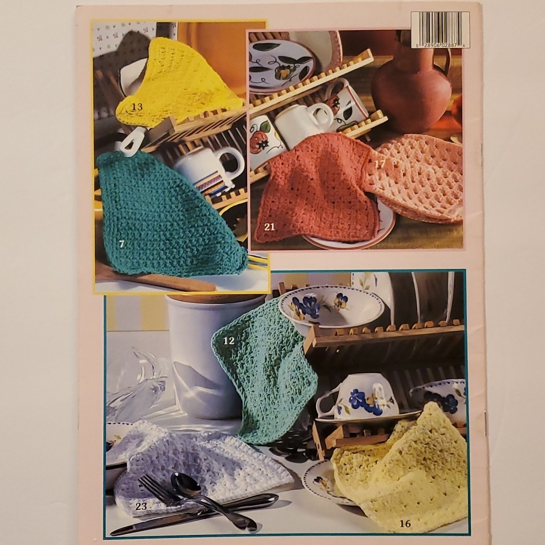 1996 Learn to Crochet 24 pattern Stitches Quick and Easy Dishcloths leaflet