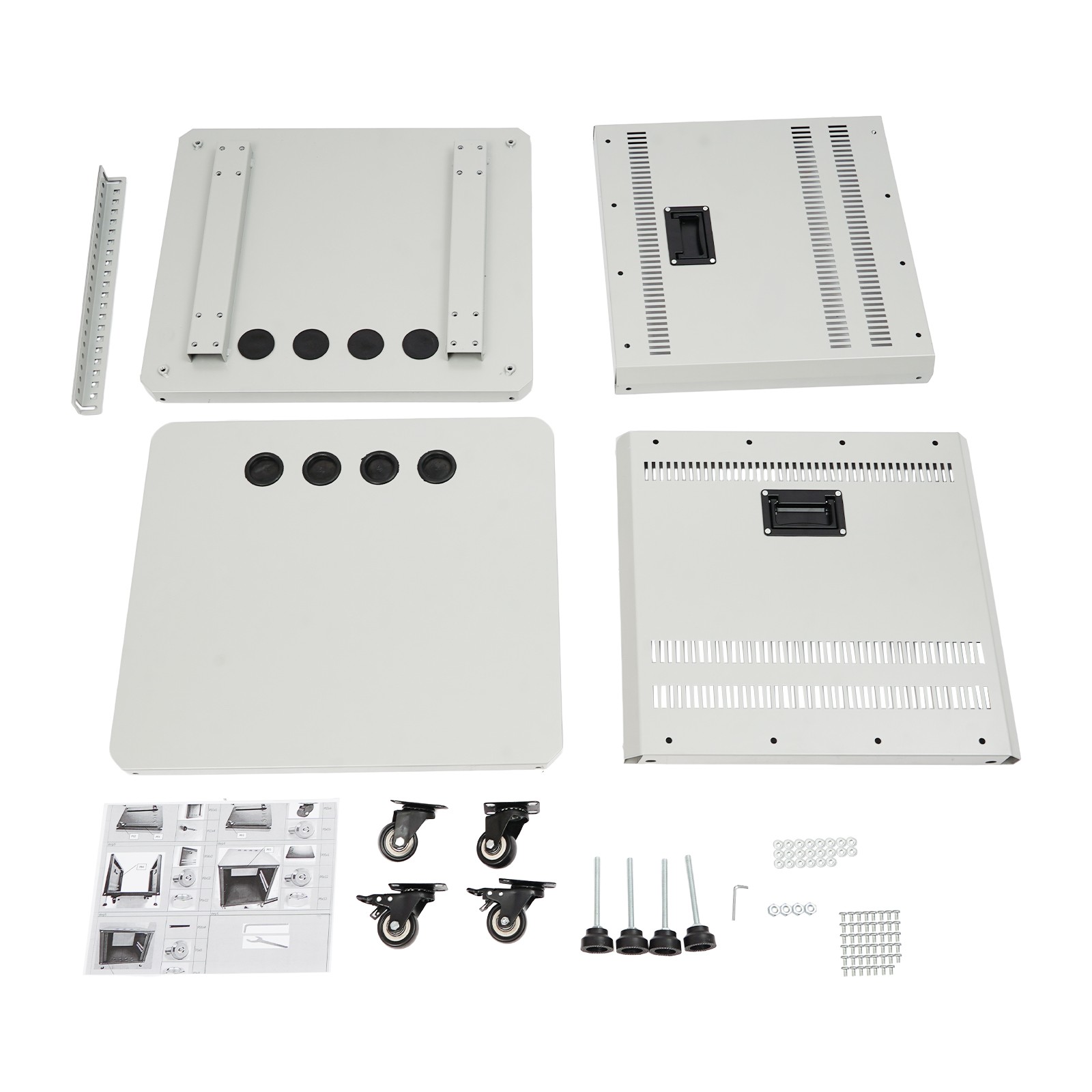 9U Server Rack Cabinet – Mobile & Durable, Ideal for Studios & Offices