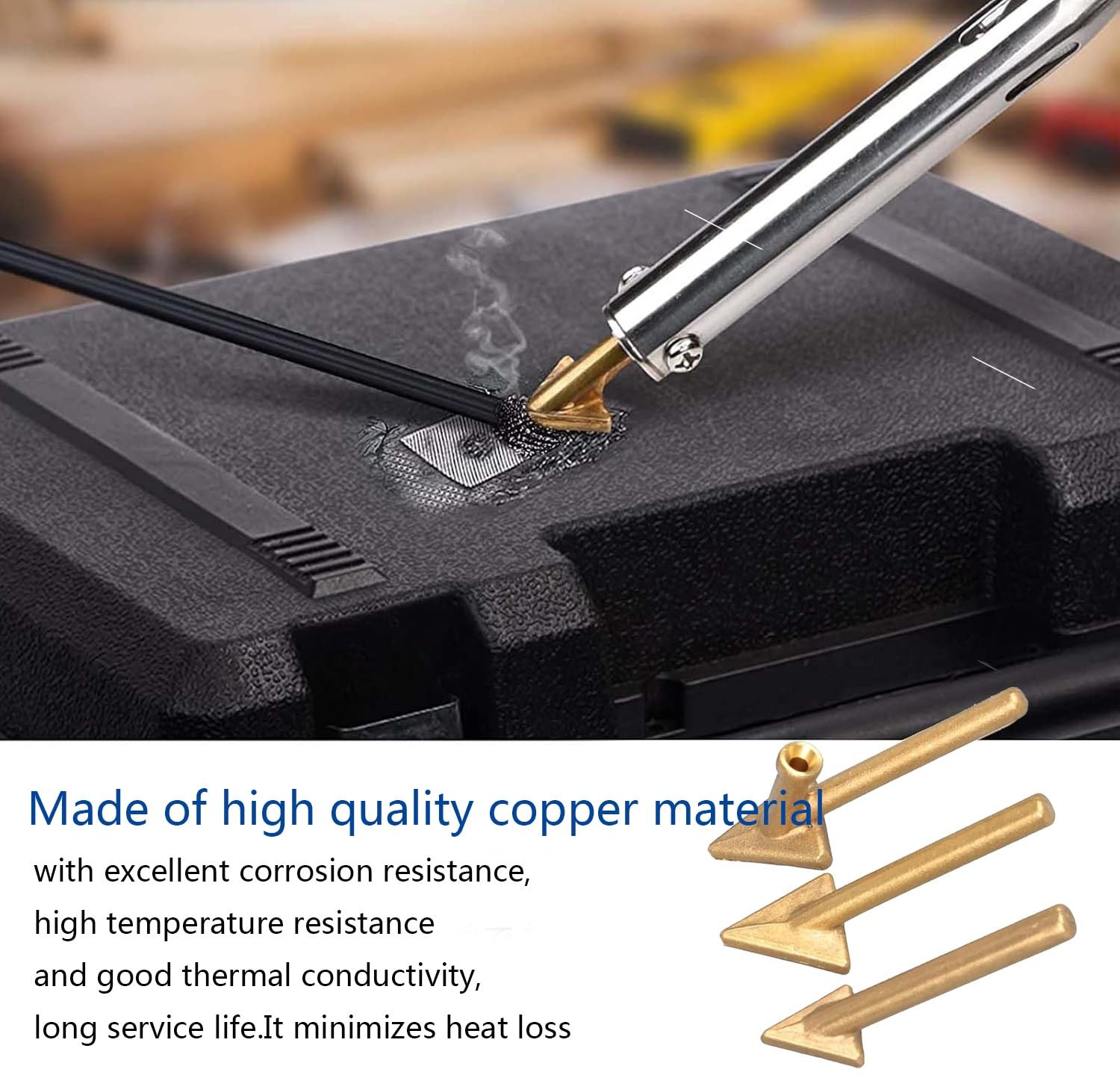 4PCS Plastic Welding Replacement Tips, Soldering Iron Gun Triangular...