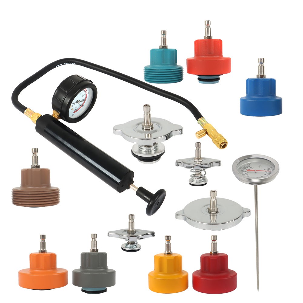 Universal Radiator Pressure Tester Cooling System Head Gasket Leak Detector 14pc