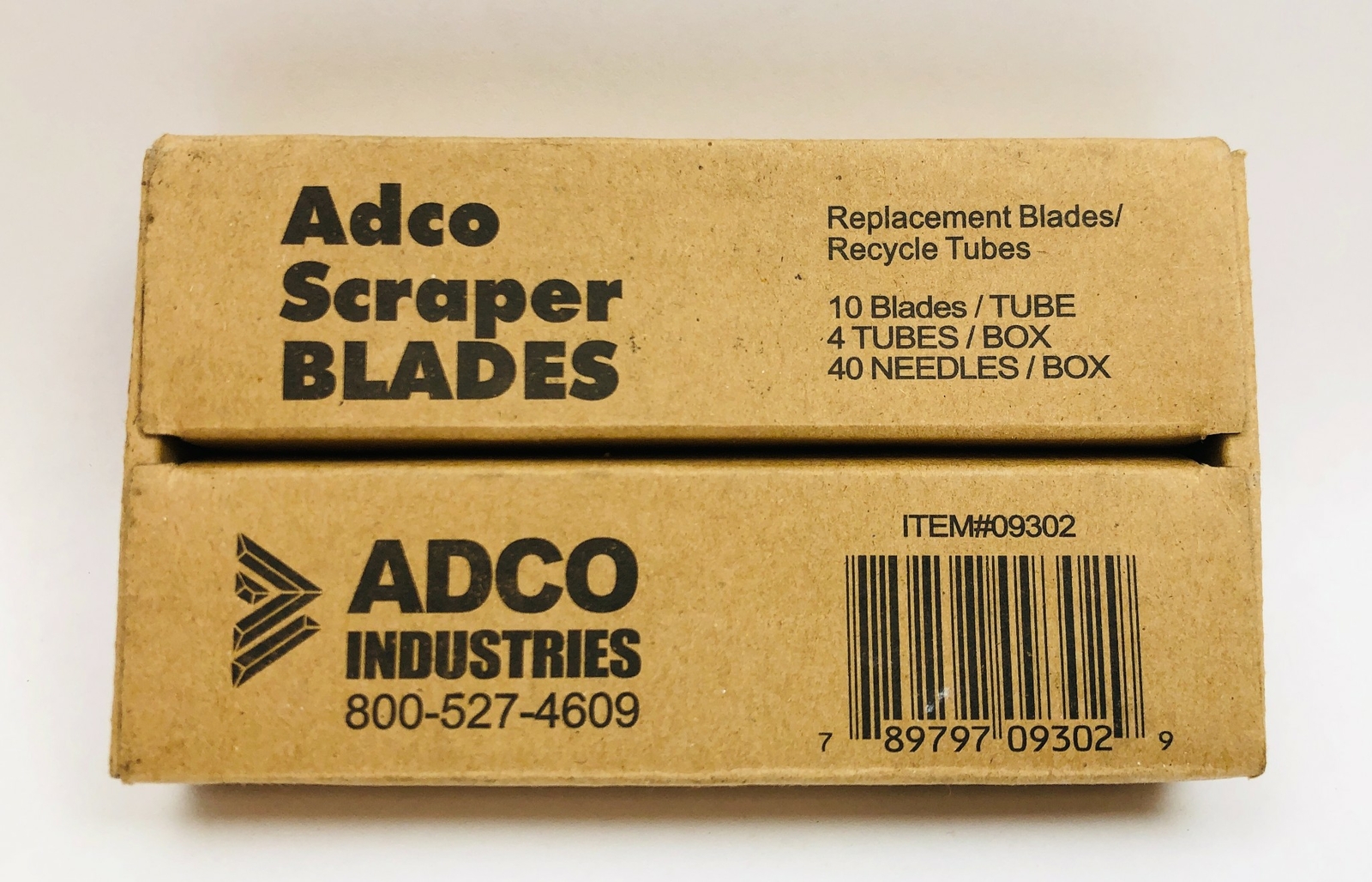 Adco 09302 Scraper Blades Pack 10 Replacement Blade 4 Recycle Tube 40 Needle