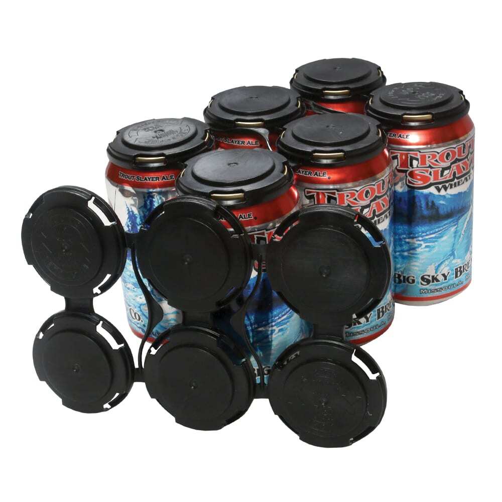 Home Brew Ohio 6 Pack Can Holder in Black 1 Count