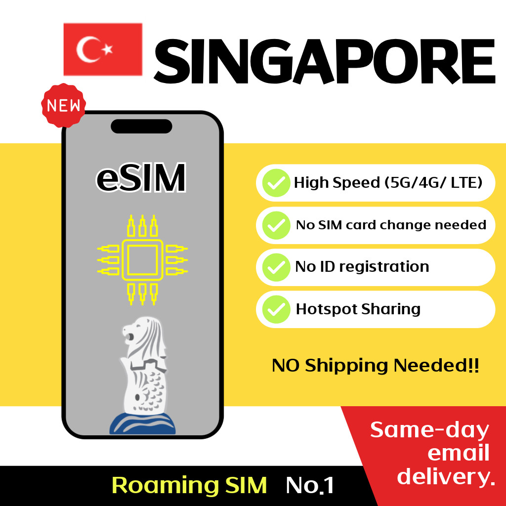 Singapore & Malaysia & Indonesia Travel eSIM - 5 to 30 Days - 3GB / 5GB / 10GB