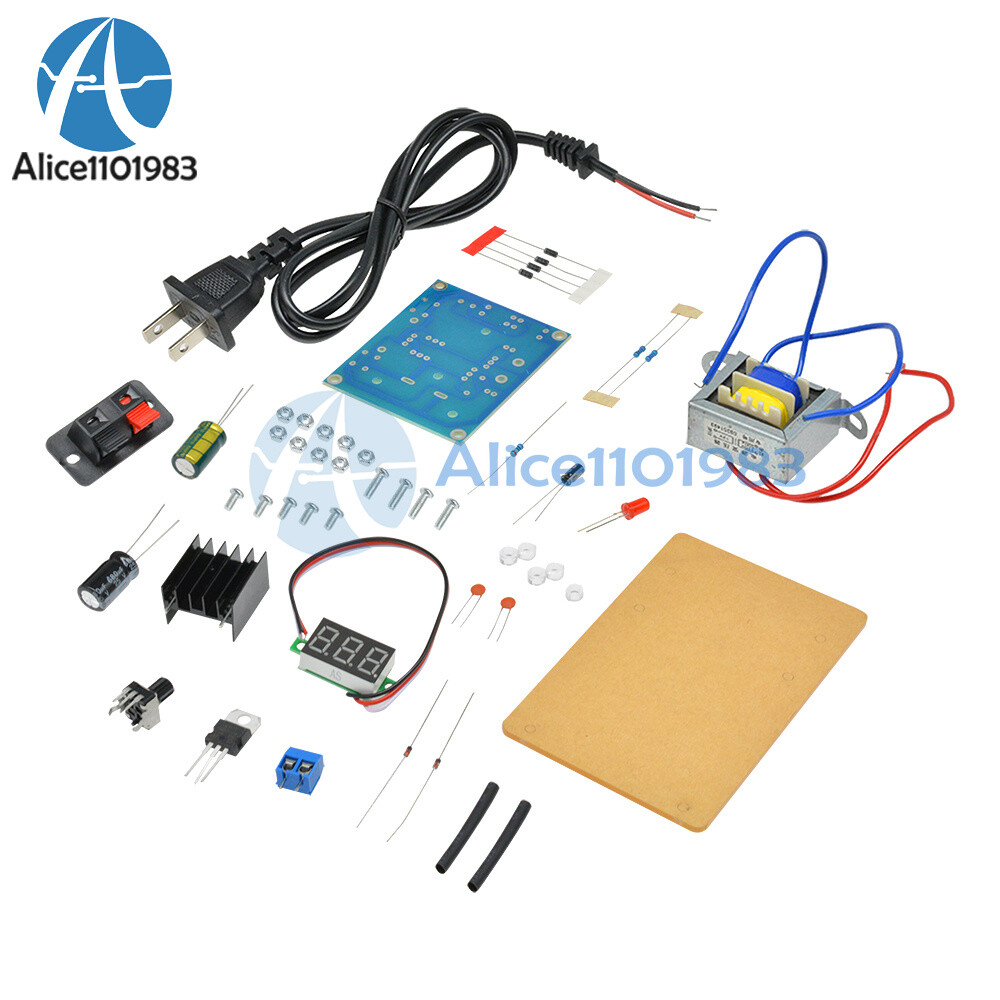 Continuously Adjustable Regulated DC Power Supply DIY Kit LM317 1.25-12V