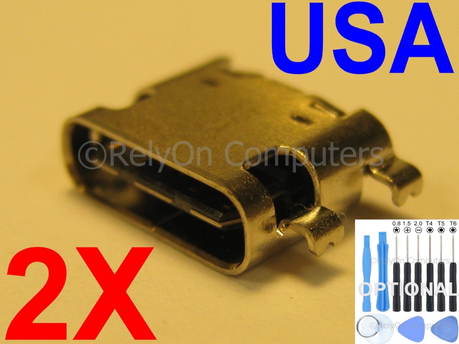 2x Lot of ZTE TREK 2 K88 AT&T Type-C Micro USB Charging Port for Charger Sync