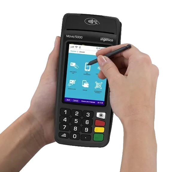 Ingenico Move 5000 Payment Terminal Locked for Freedom Pay w Base PARTS ONLY NEW