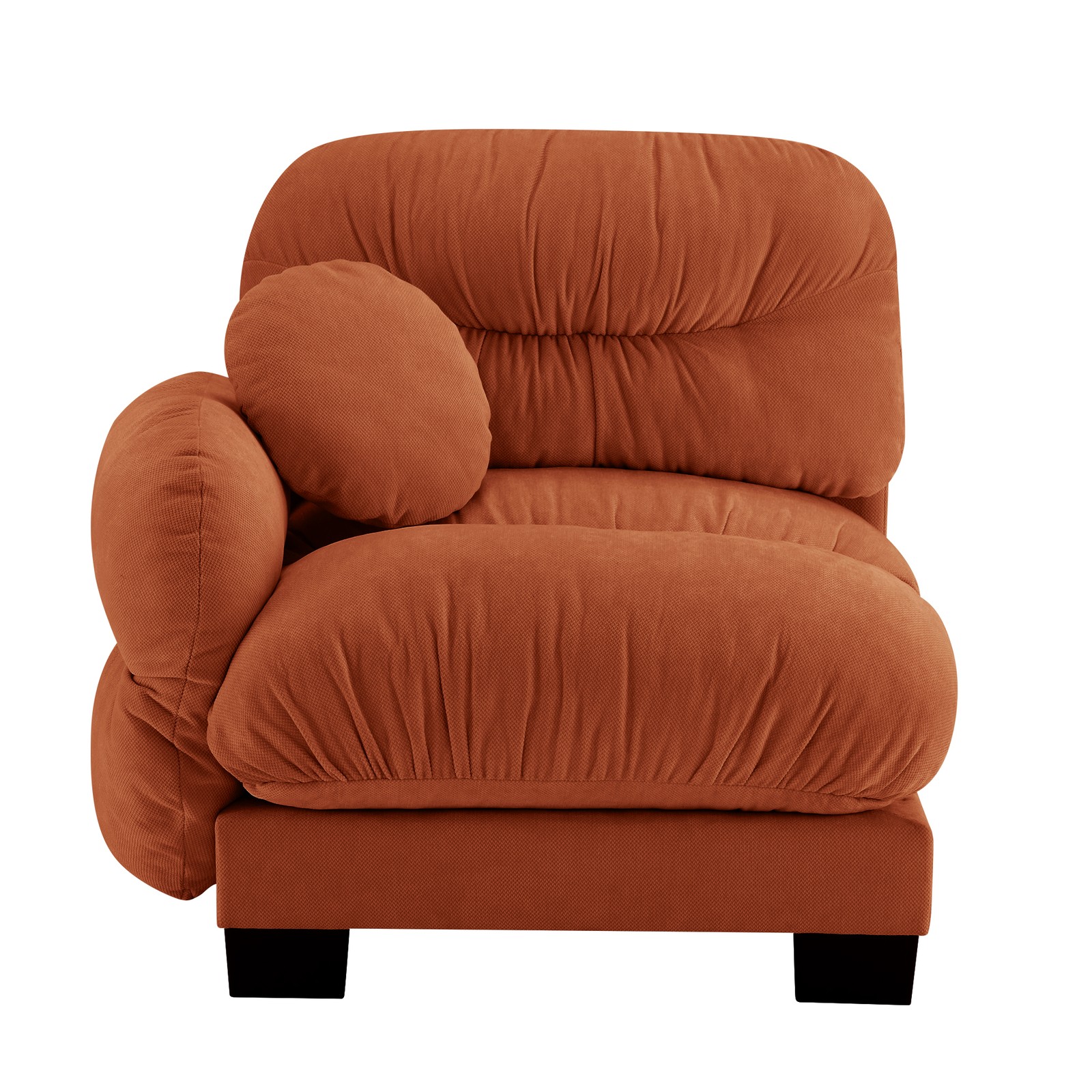 Flora Sofa LSF Chenille 1-Seater Orange 40.94"L x 34.25"W
