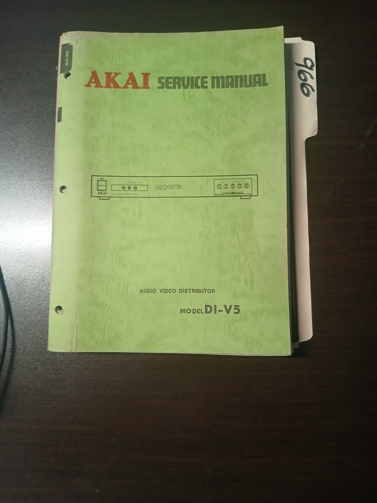 Akai Model DI-V5 Service Manual Original Repair Book Audio Video Distributor
