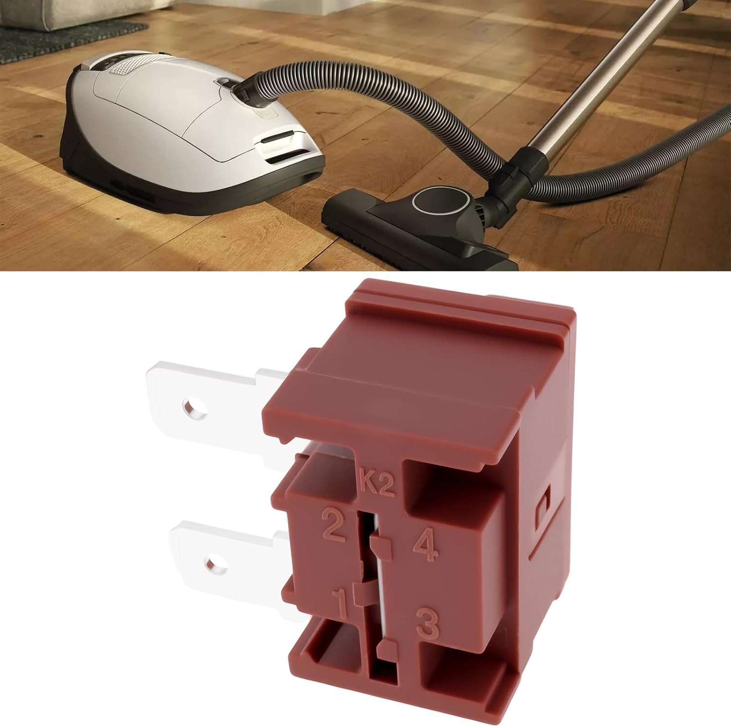2Pcs On Off Power Button Switch Compatible with Miele C1 C2 C3 Vacuum Cleaner