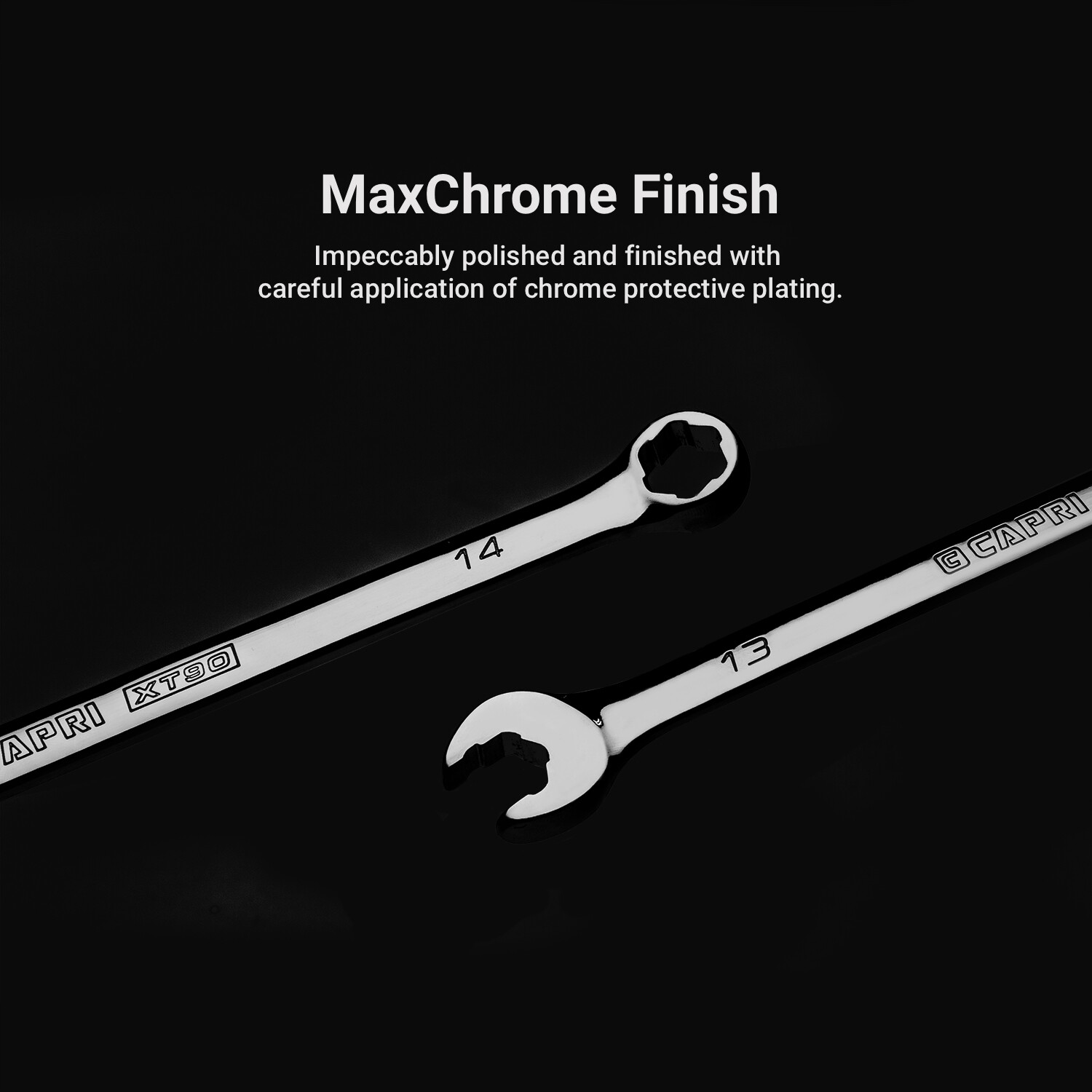 Capri Tools WaveDrive Pro Combination Wrench for Regular/Rounded Bolts, Single