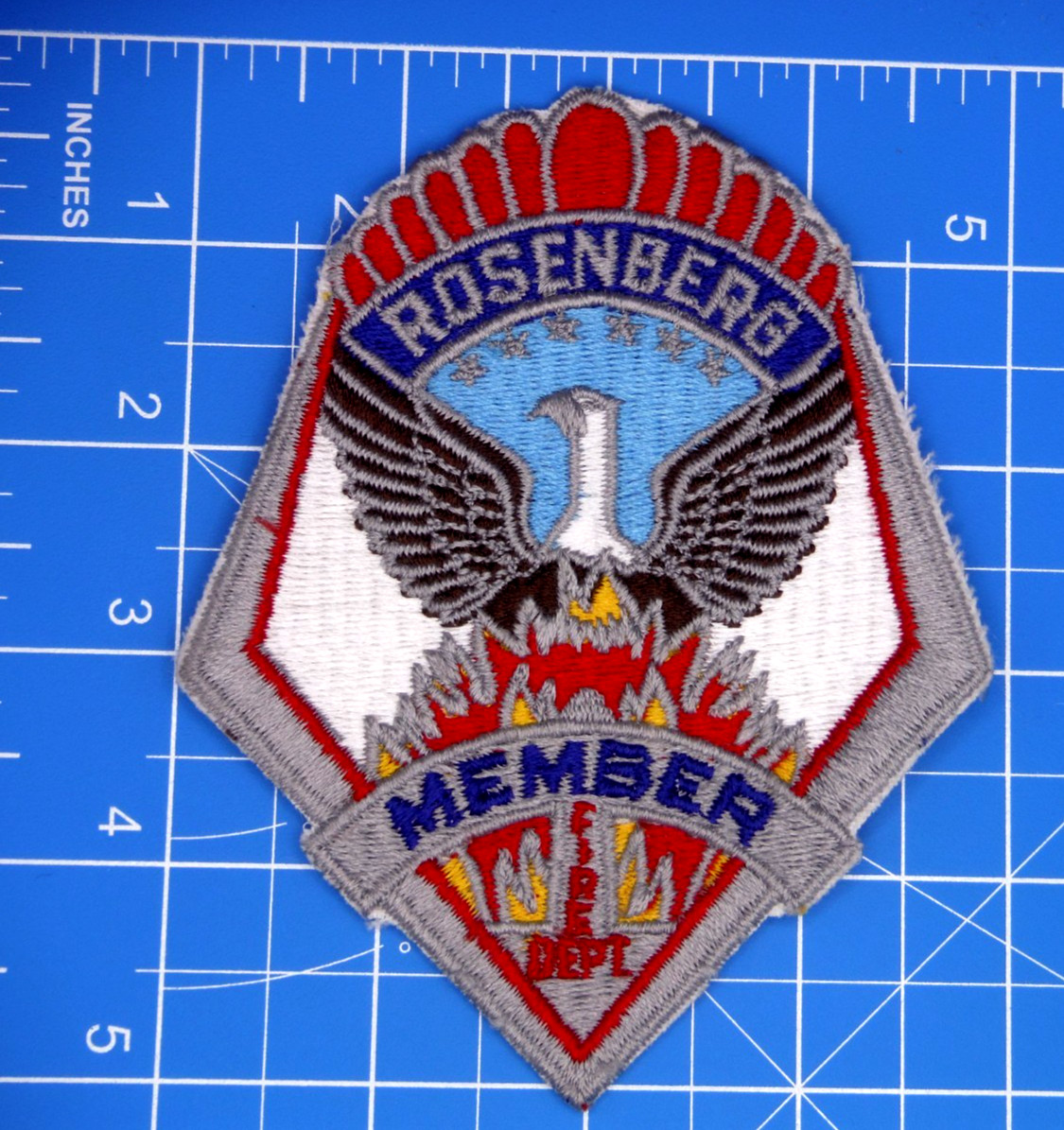 Rosenberg Texas Fire department patch-Bin A