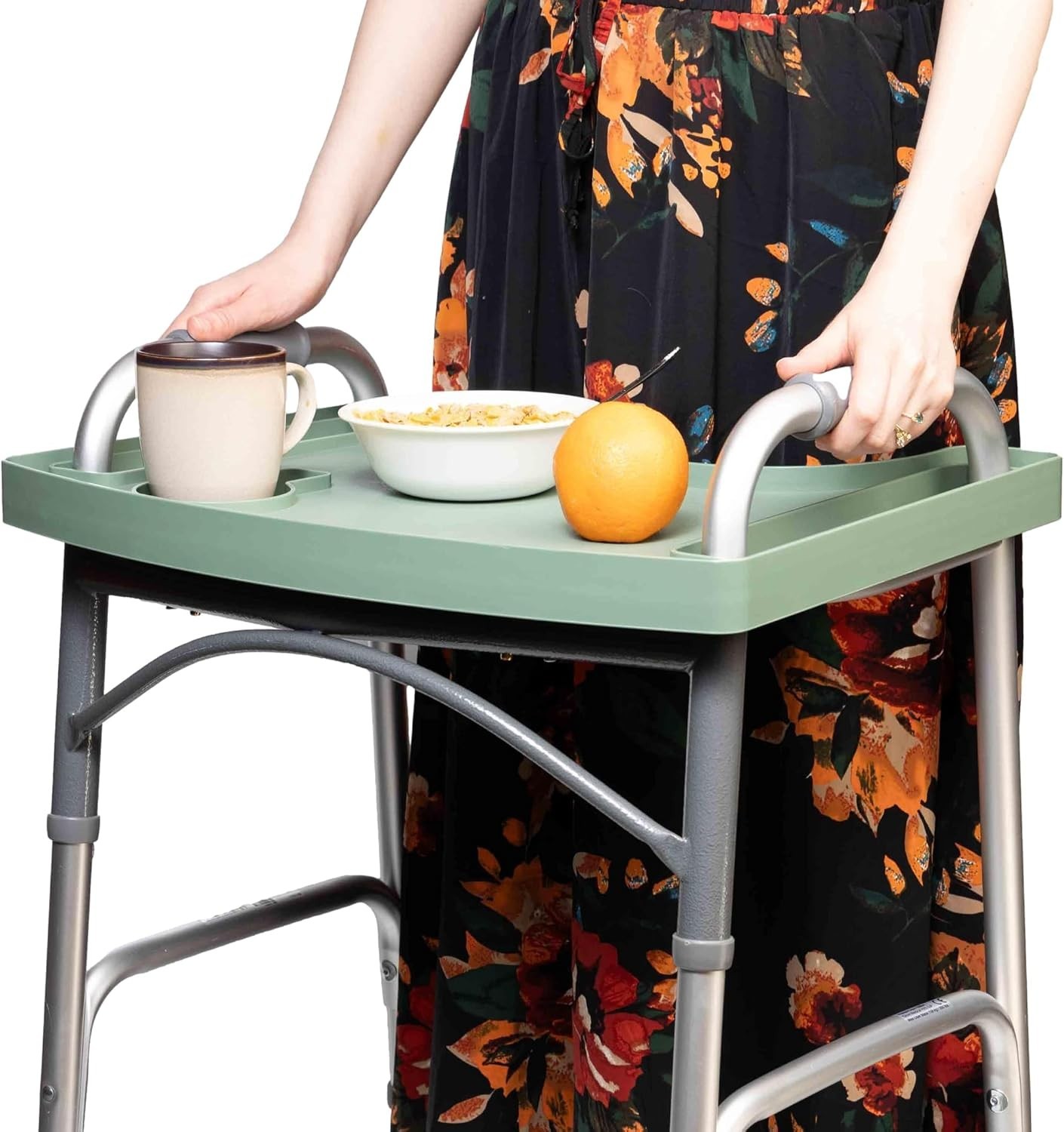 Green Walker Tray for Rolling Folding Walker, Tray Table with Cup Holder for ...