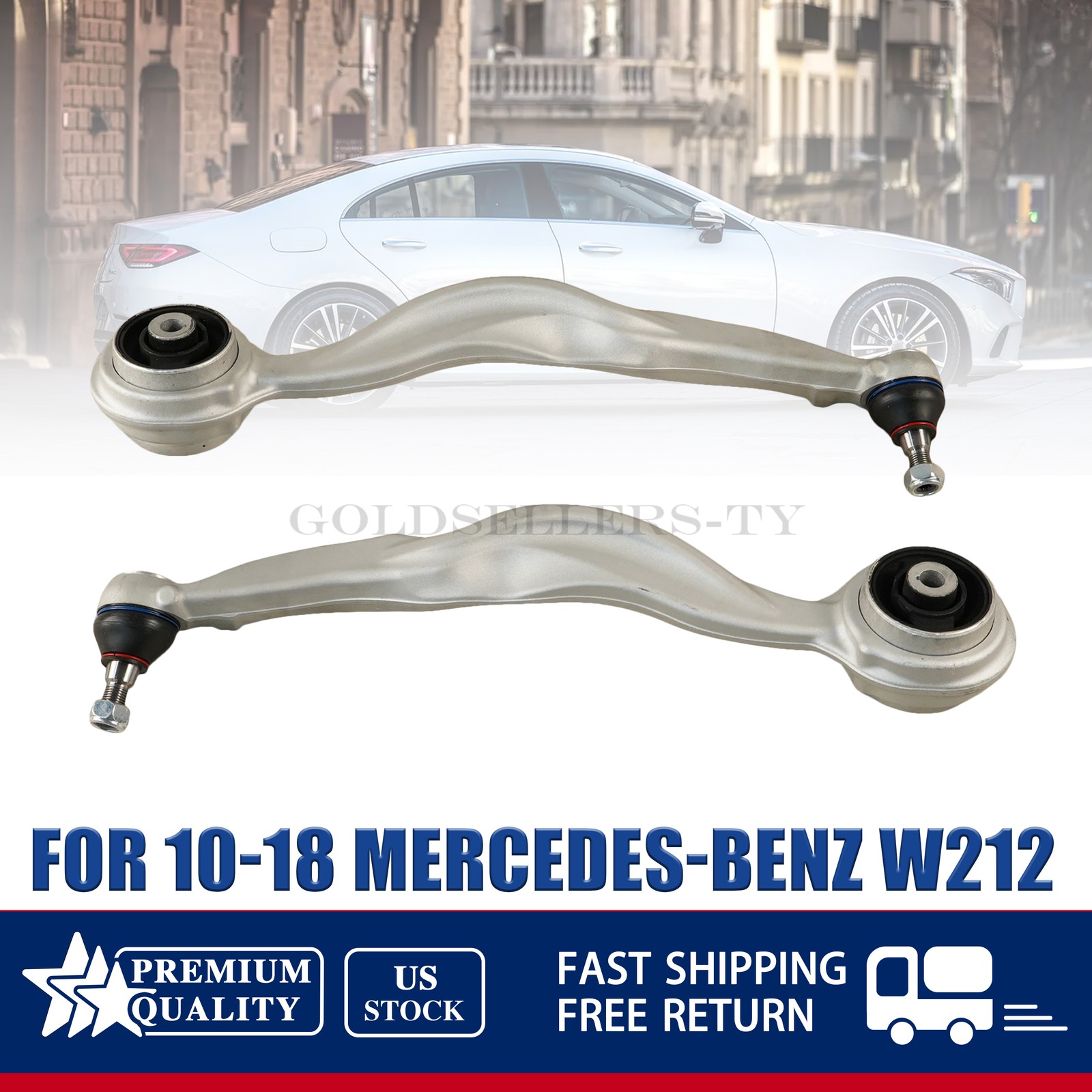 For 10-18 Mercedes-Benz W212 Front Upper Control Arm Kit 2123303211 2123303111