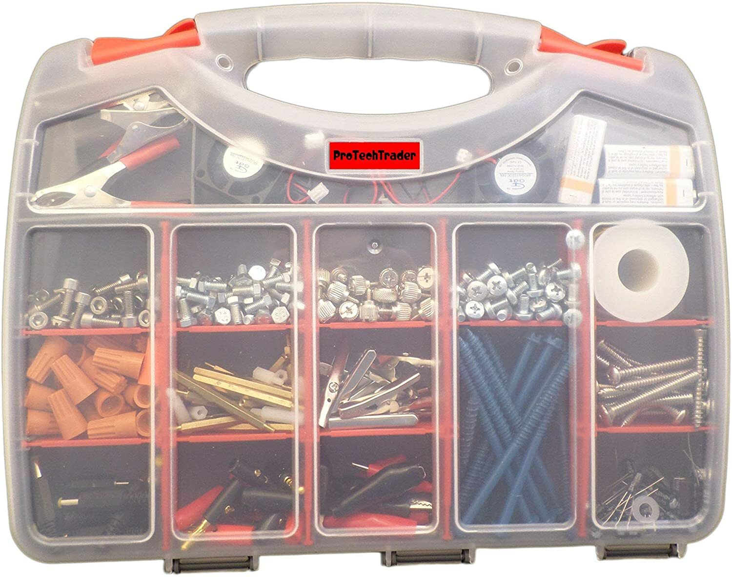 2 Sided Storage Organizer Carrying Case Adjustable Compartments Crafts 13.5in