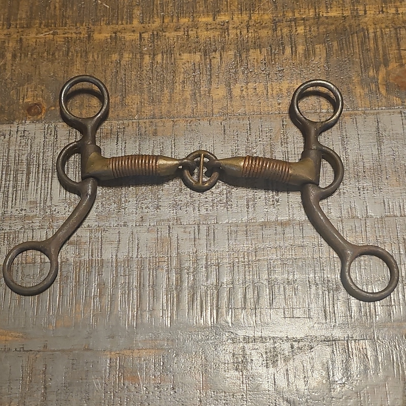 Dutton Horse Bit with Shanks Copper-Wrapped Mouthpiece