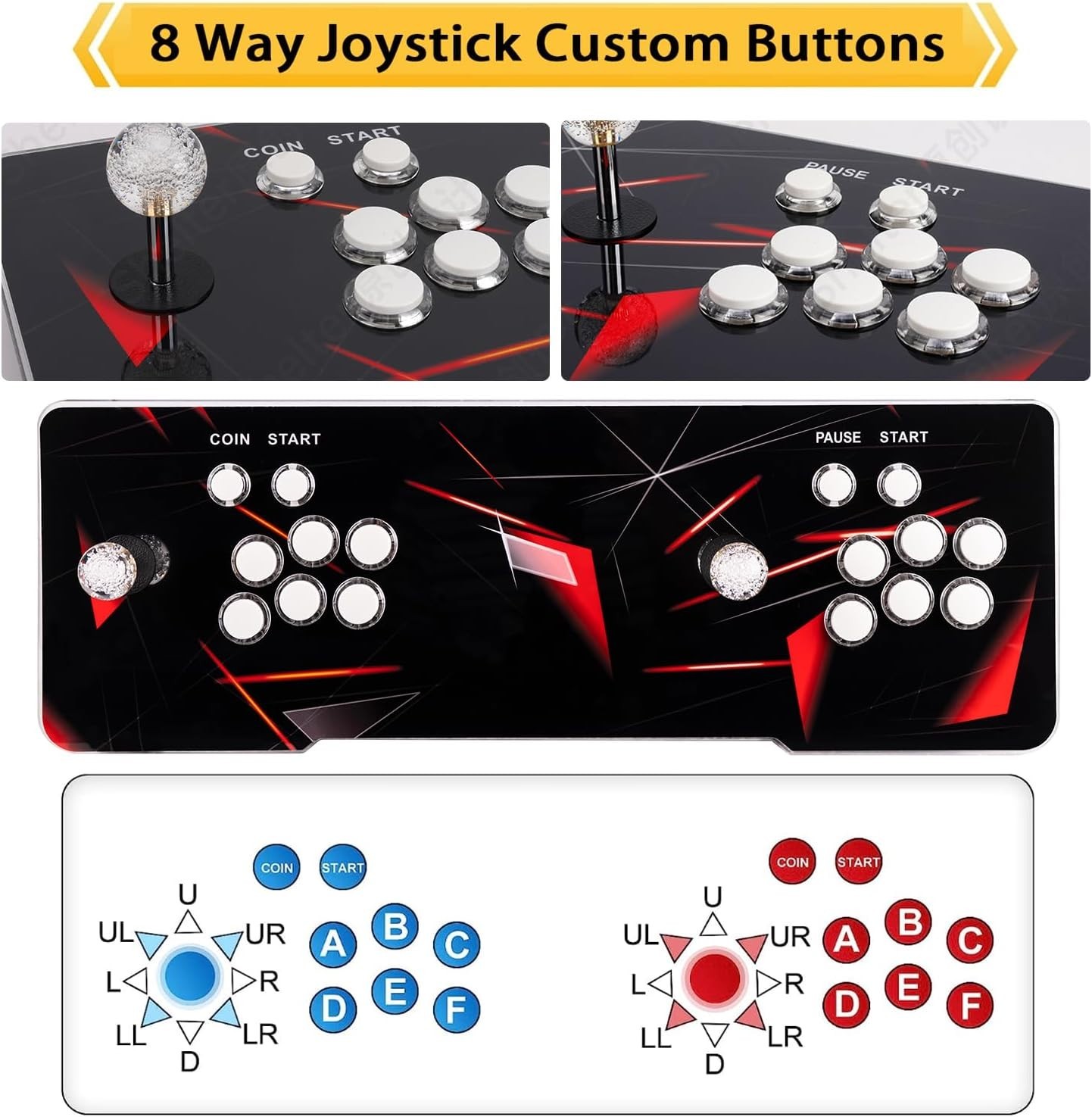 35000 Games in 1: Retro Pandoras Box Arcade Console for 2-4 Players, 3D Support