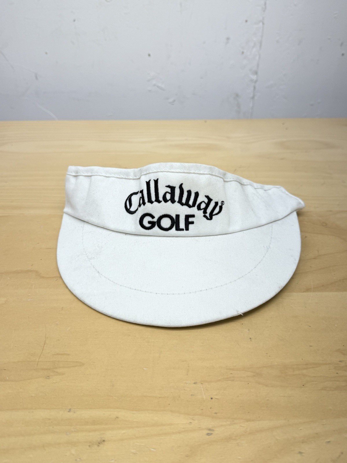 Vintage Callaway Golf Big Bertha Visor Hat White Black Embroidered USA Made