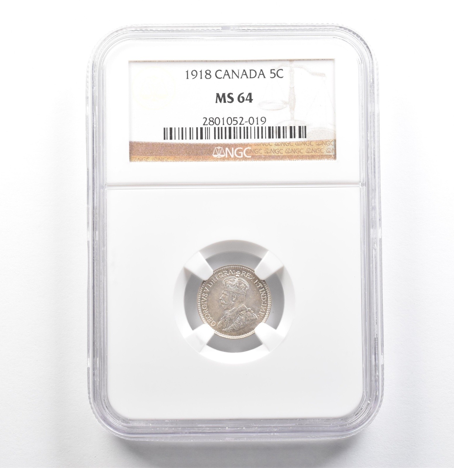 1918 Canada 5 Cents MS64 NGC *6852
