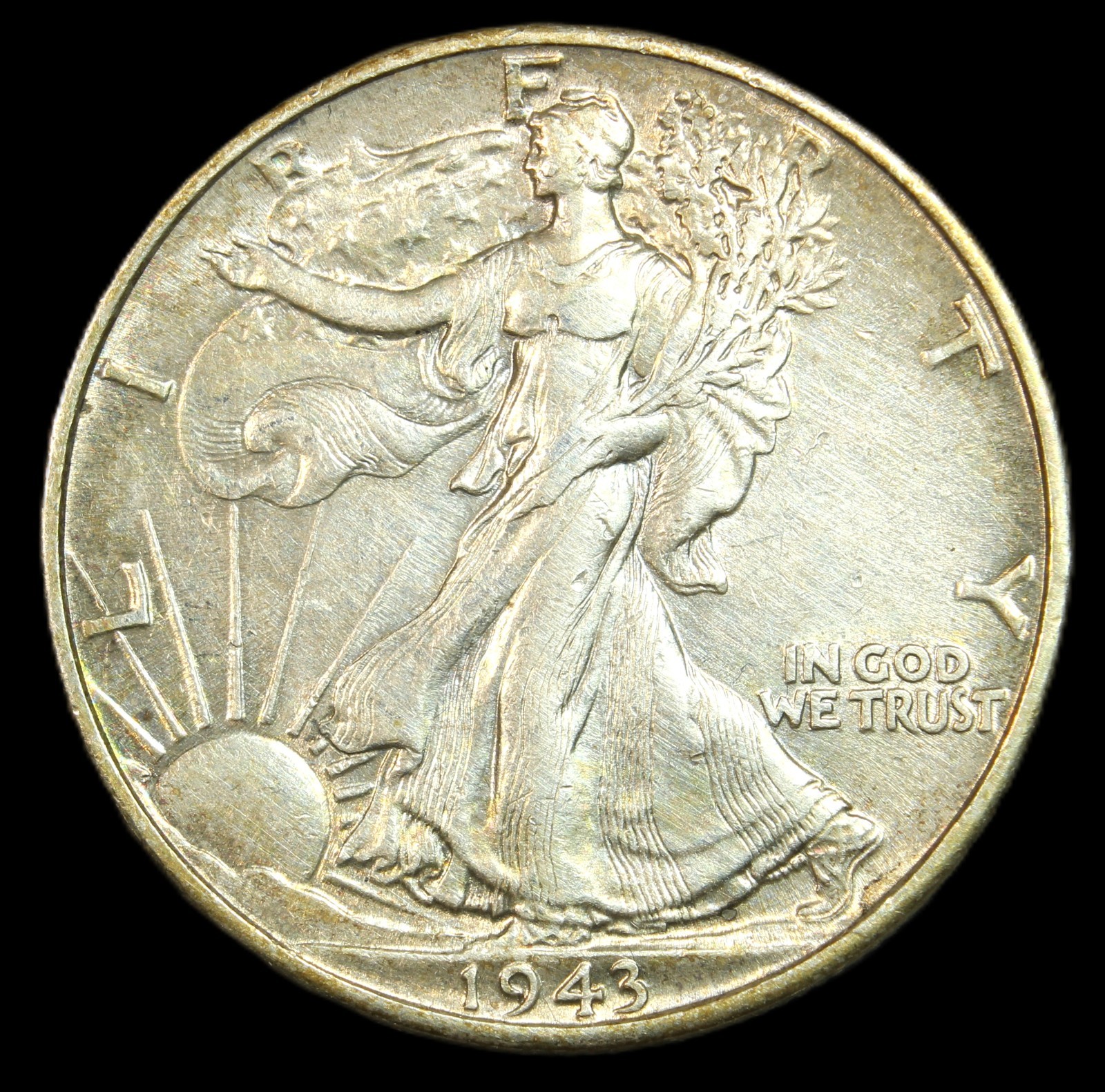1943 50C Walking Liberty Half Dollar- Choice Gem Bu-SMH1069