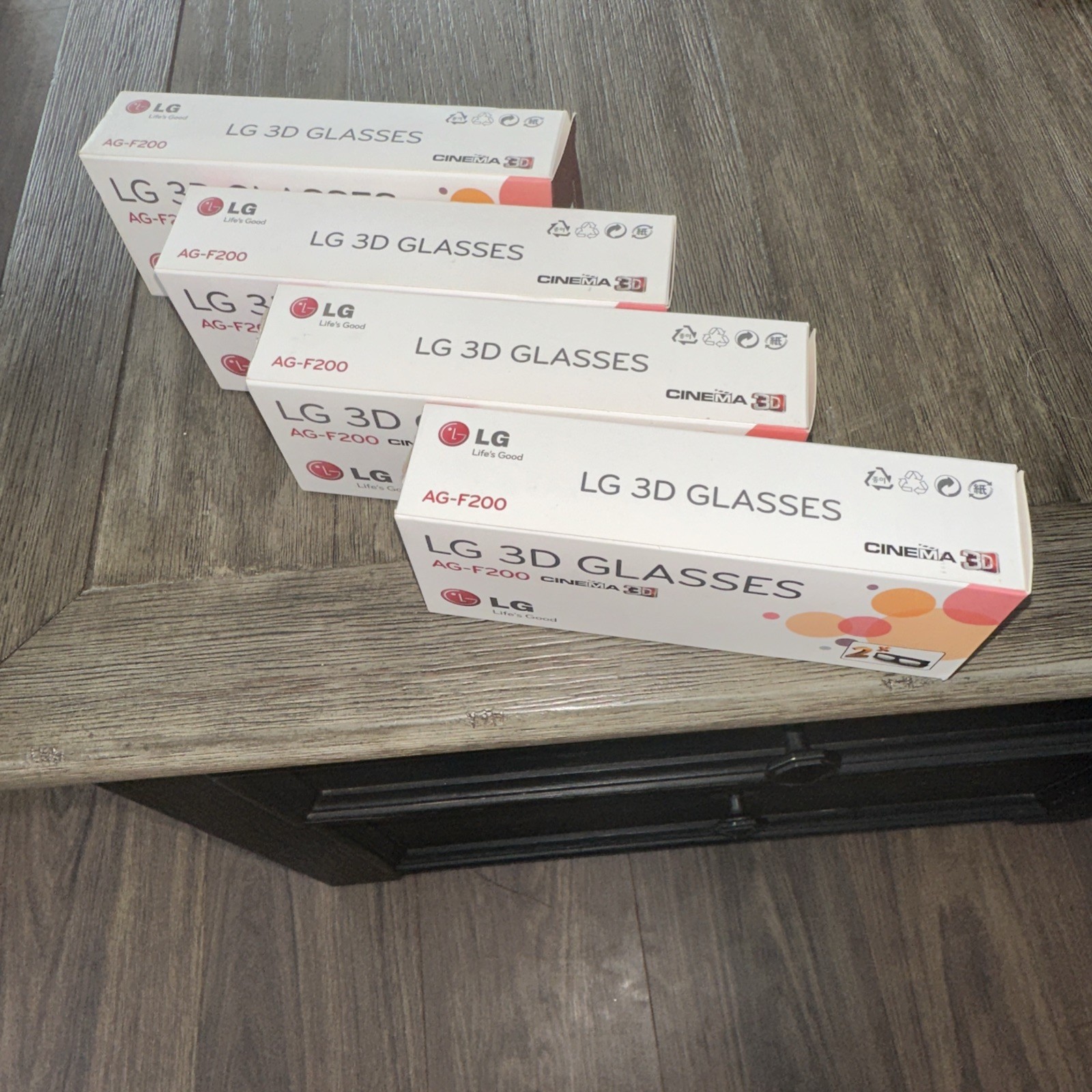 TWO. LG 3D Glasses Cinema 3D AG-F200 LG Real 3D Preowned