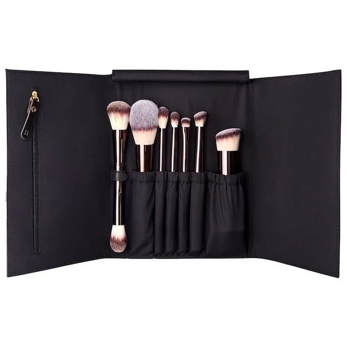 Hourglass Vegan Face Eye Travel Brush Set 7 Pc Powder/Foundation/Eyeshadow Brush