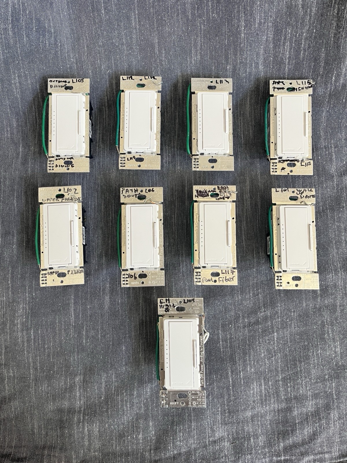 Lutron HQRD-PRO-SW Homeworks QS Maestro Dimmer LED Switch in Snow White