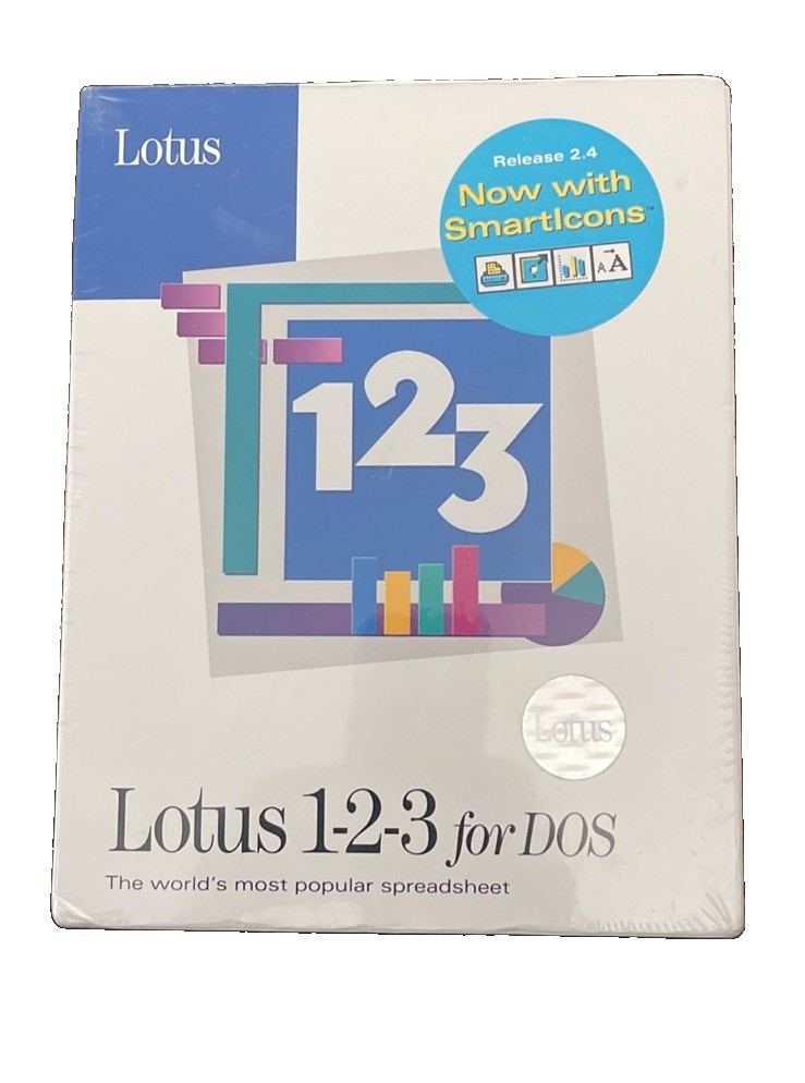 Lotus 1-2-3 For DOS Release 2.4.  USA Node Edition-Network  Version No Media New