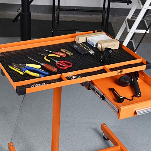 ES8 Heavy duty Adjustable Work Table with drawers, Rolling Tool Tray with