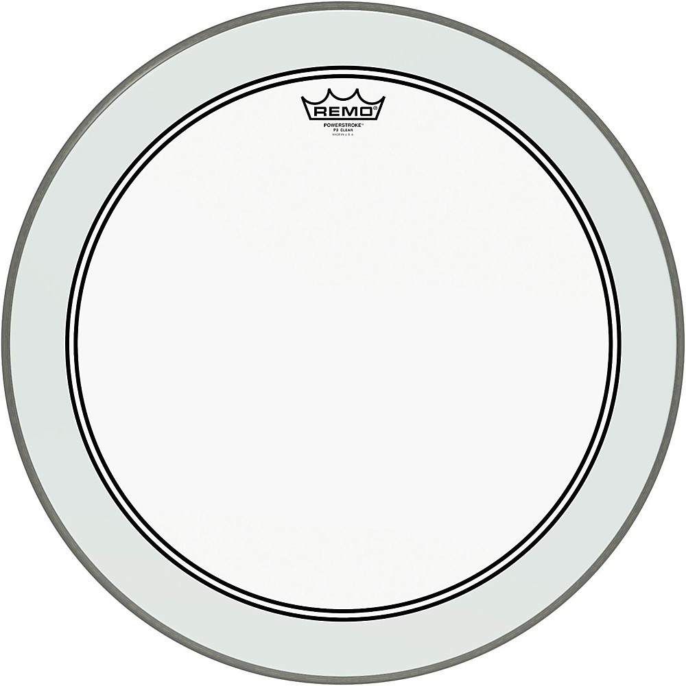Remo Powerstroke 3 Clear Bass Drum Head with Impact Patch  20 in.
