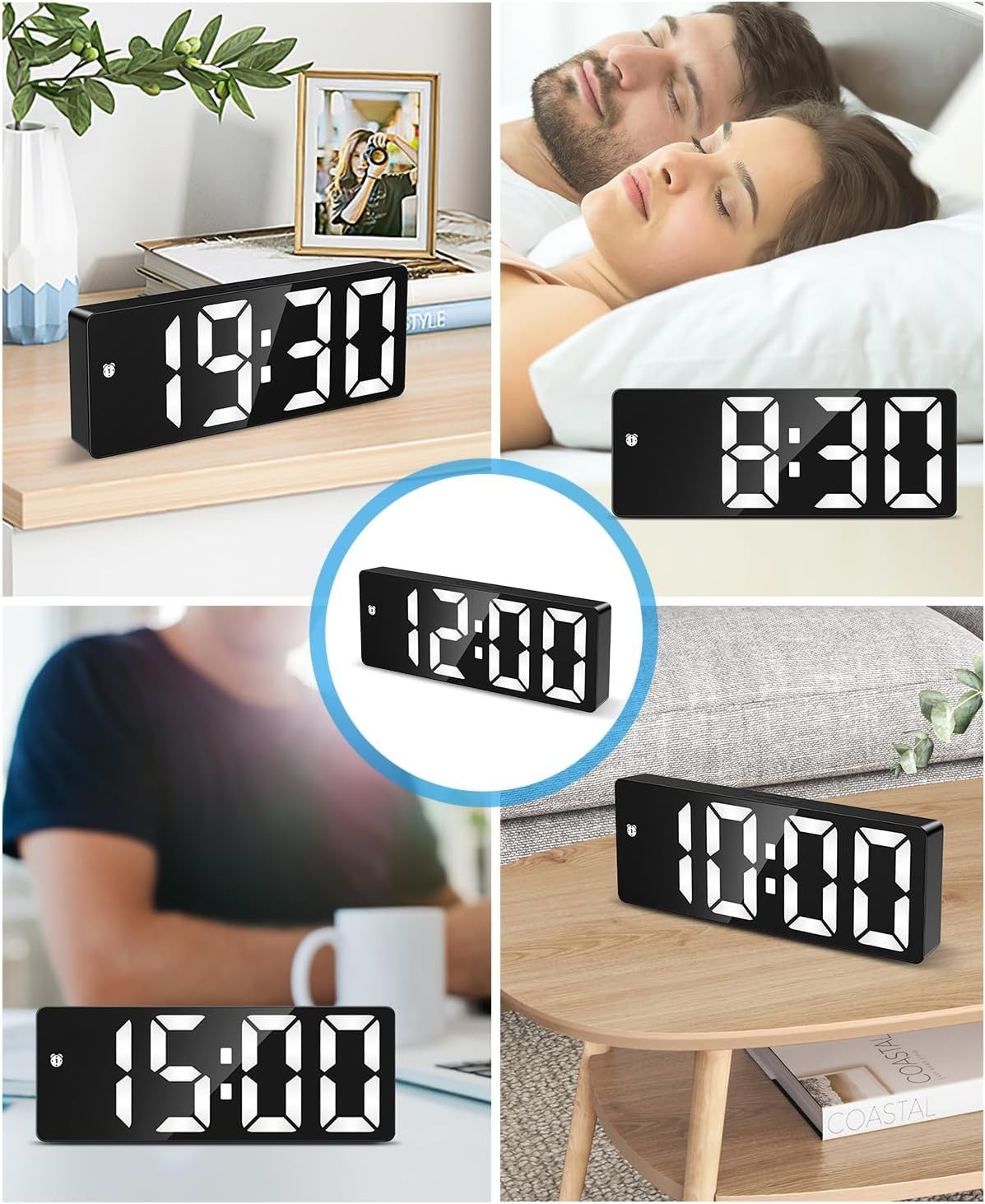 Sophisticated Digital Alarm Clock with Power Saving Mode & Illuminated Display