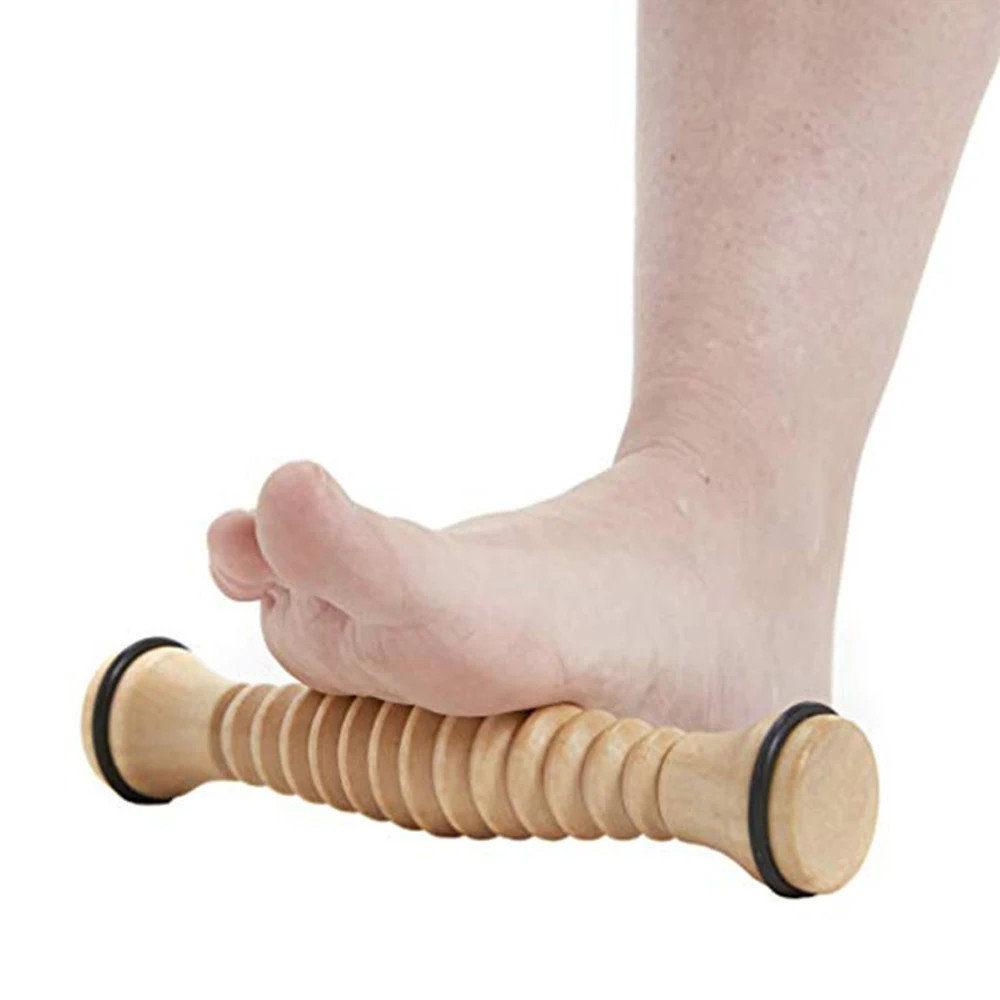 1pcs Wooden Foot Roller Foot Massager Roller Acupressure Foot for Relieving Plan