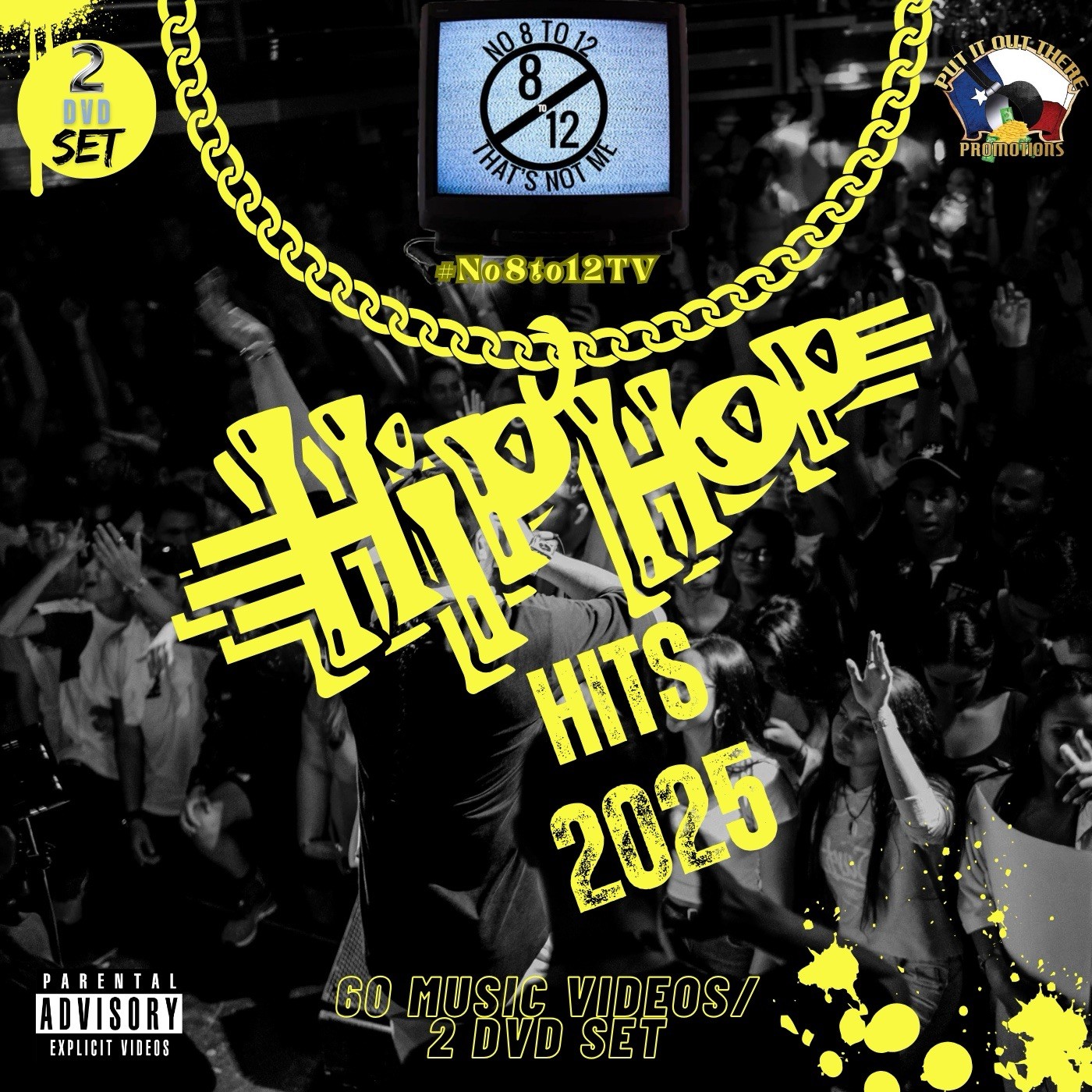 #No8to12TV Hip Hop Hits 2025 Video Myxer  ..60 official music videos * 2 DVDs *