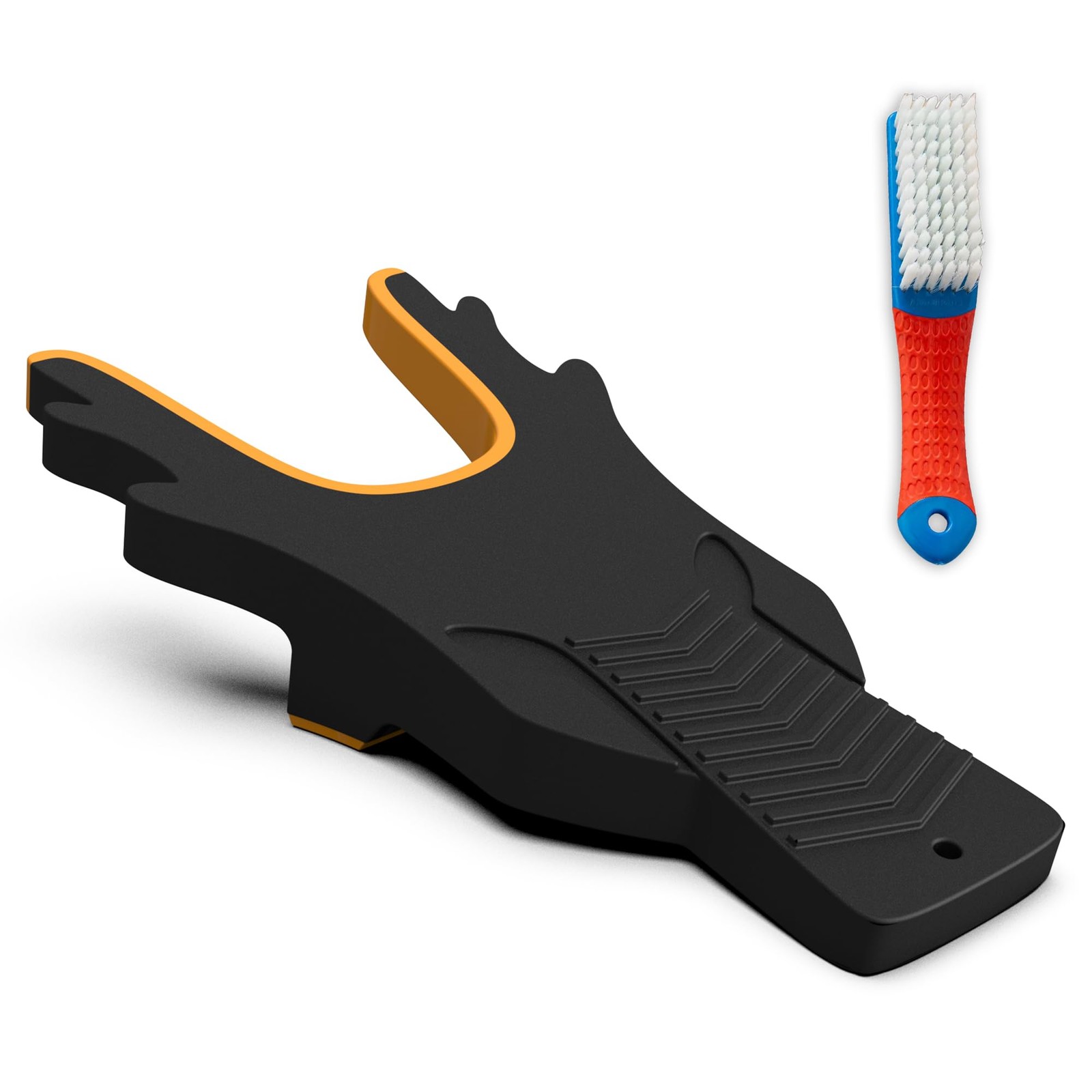 Ludvento Boot Jack for Cowboy Boots with Shoe Brushing - Convenient Boot Remo...