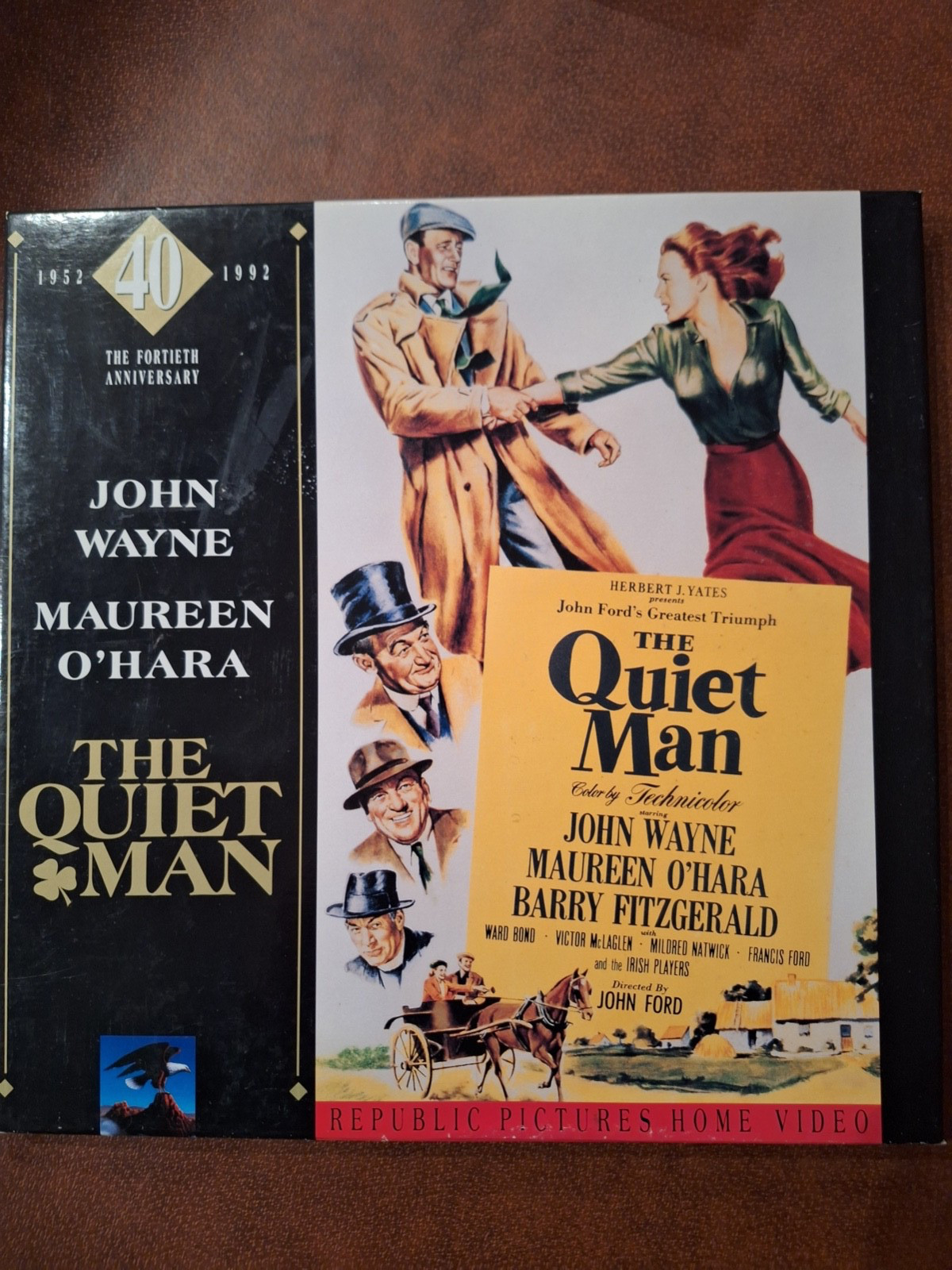 The Quiet Man 40th Ann. Box Set Laserdisc LD John Wayne/O'Hara w Lobby Card