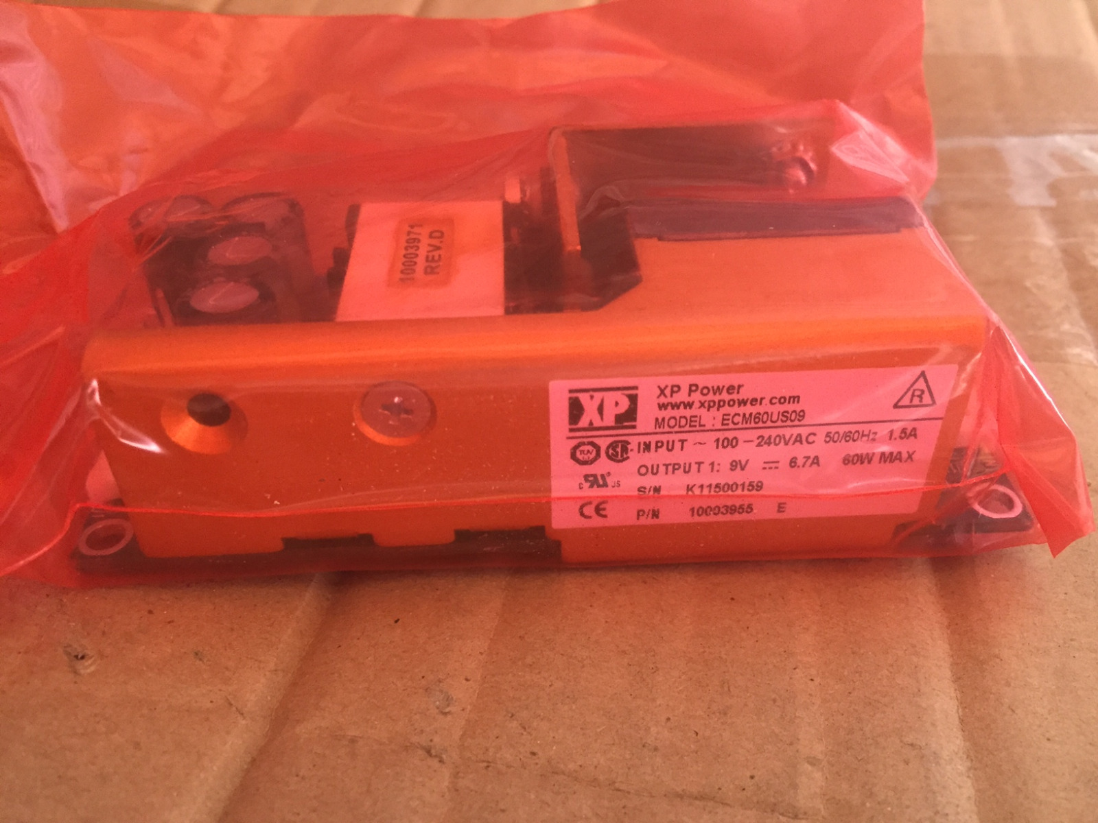 XP POWER MODEL ECM60US09 POWER SUPPLY