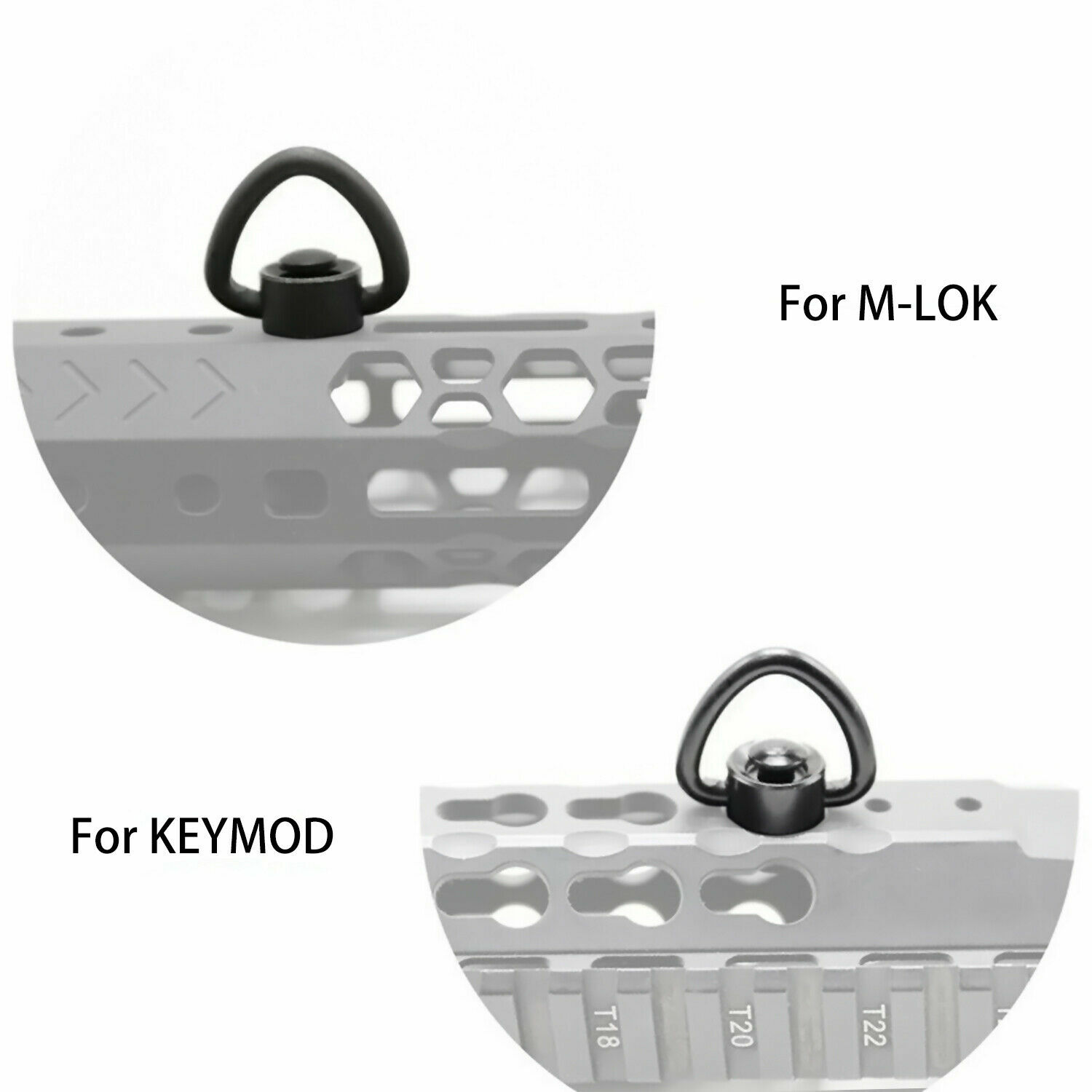 D-Loop Quick Detach Set 1" Heavy Duty QD Sling Swivels with Push Button