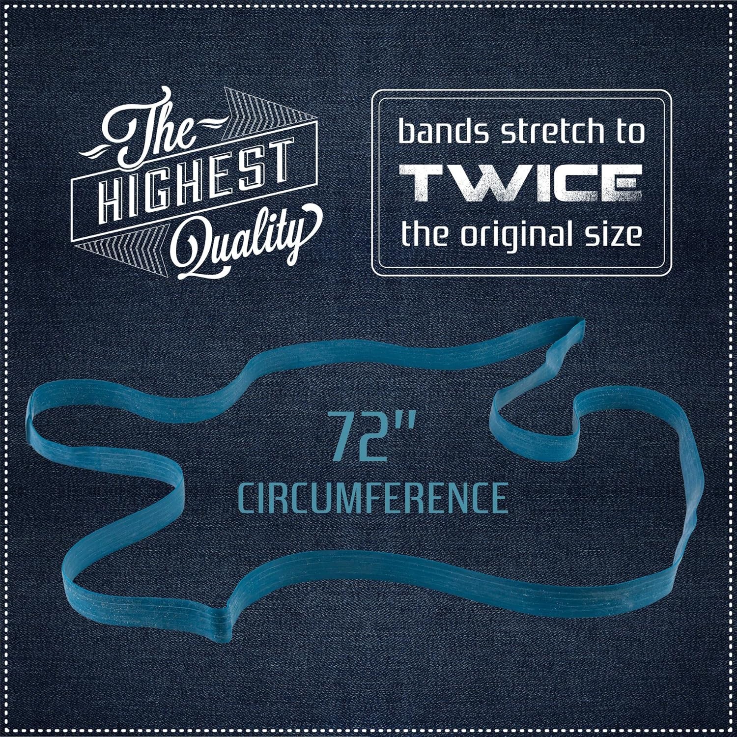 Reusable Extra Large Rubber Bands - Ideal for Moving Blankets, 12 Pack, 36" Long